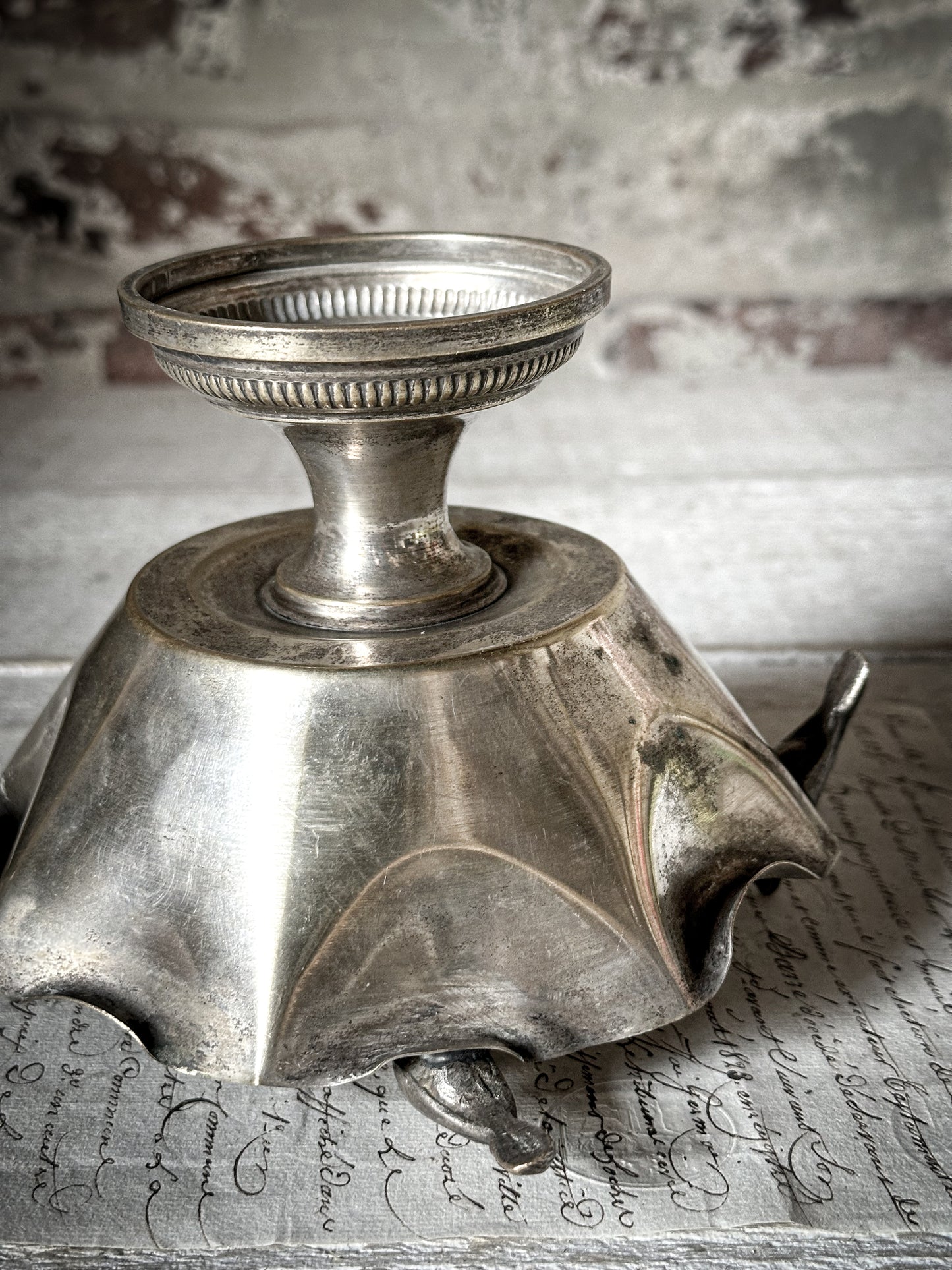 A Stunning Antique Silver Plated French Bon Bon Dish