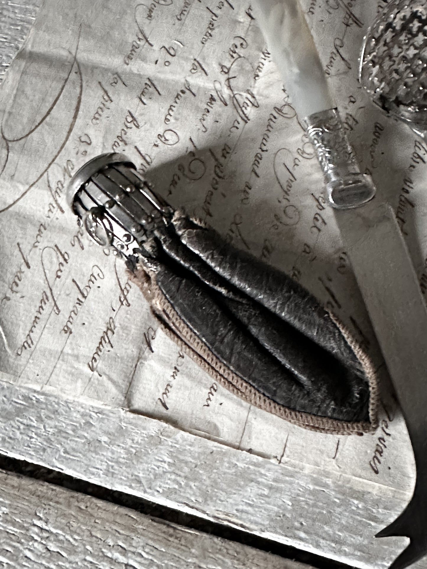A fabulous antique leather miser’s purse