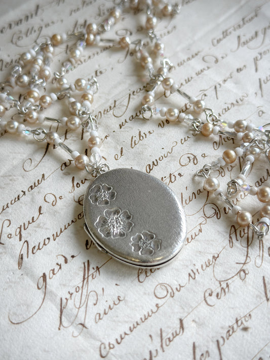 Found Object Vintage Silver Locket Necklace by Jealous Moon Jewellery