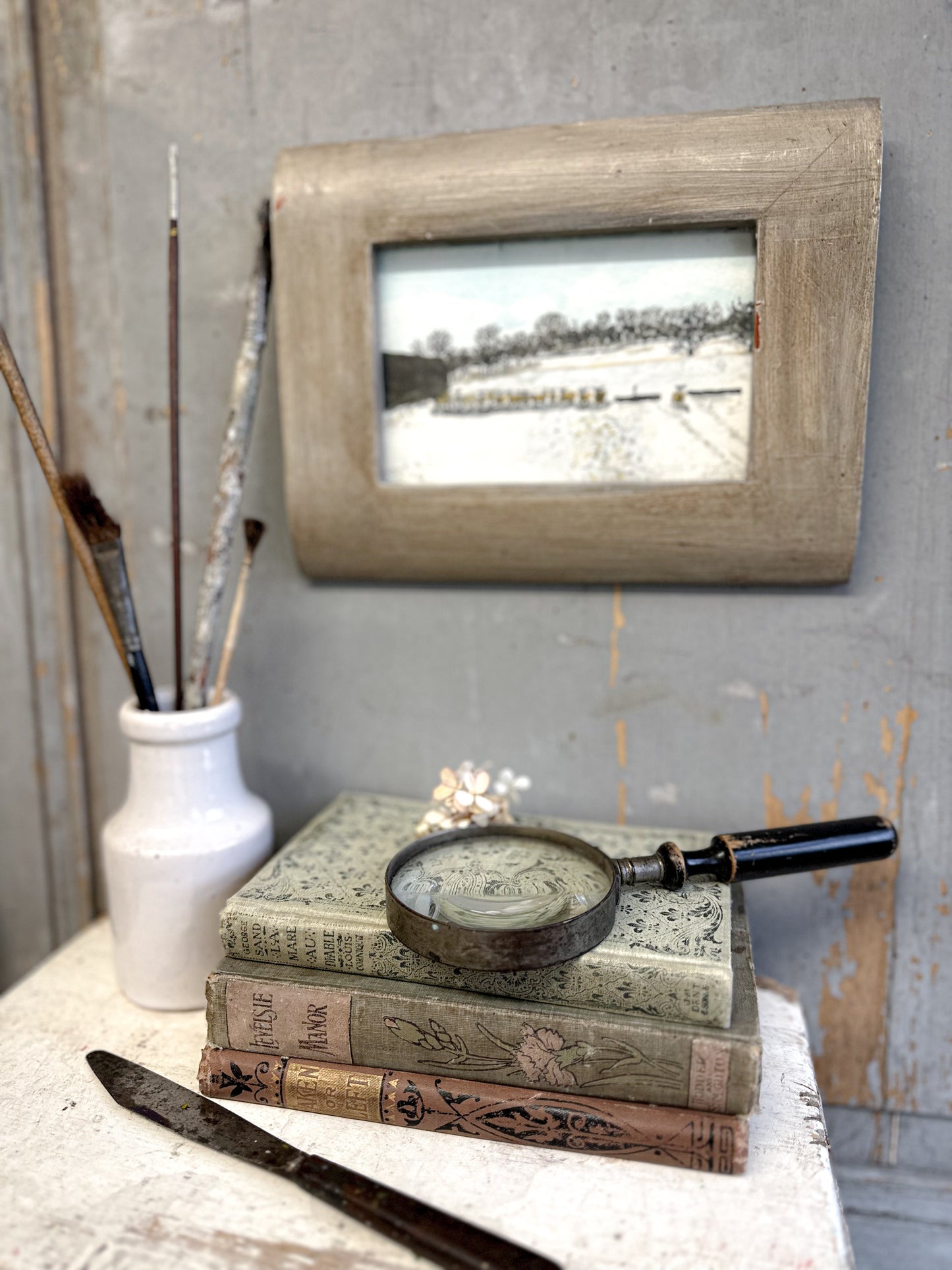 Victorian Watercolour – Pastoral Winter Scene