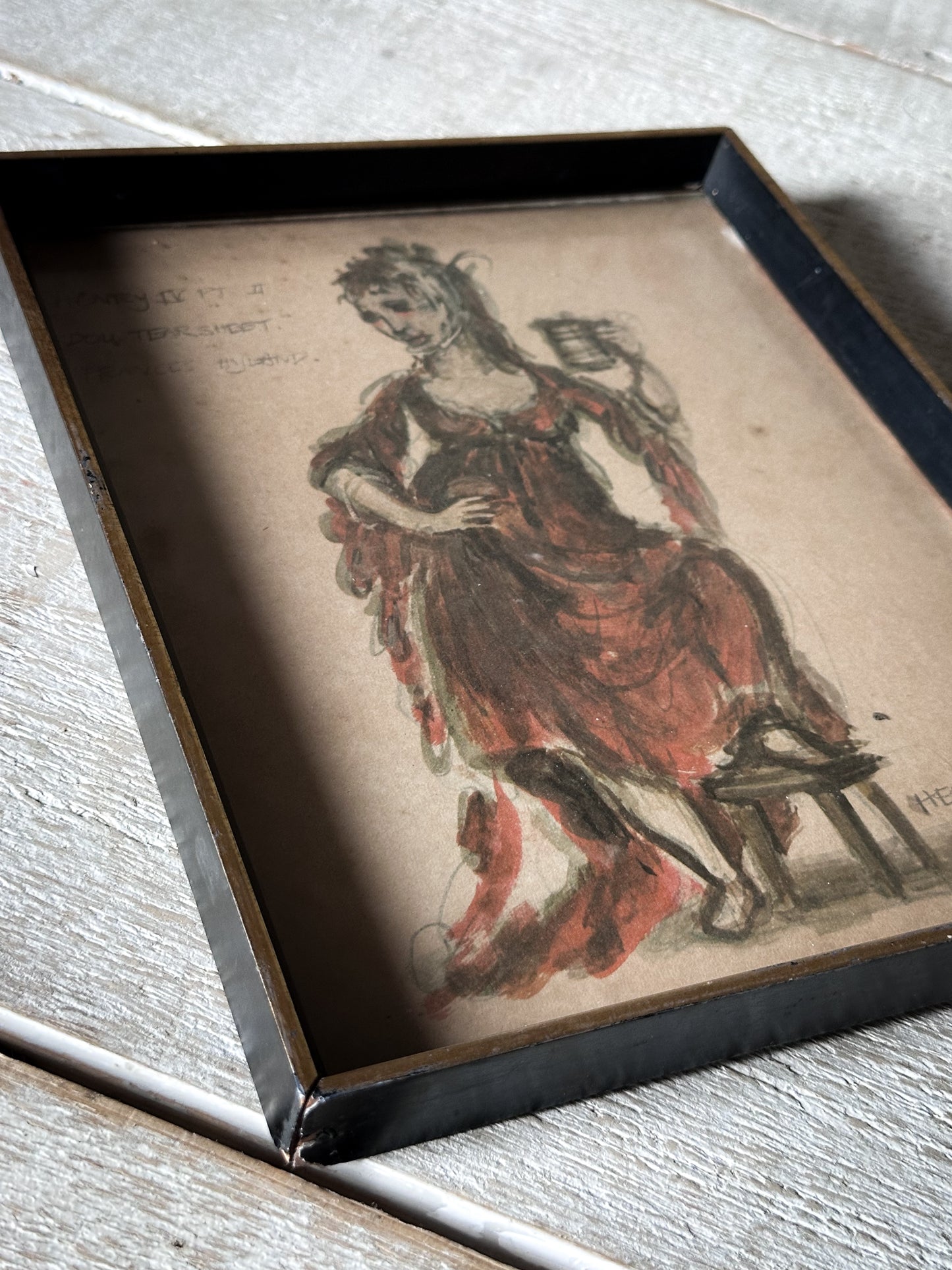 Vintage Shakespeare Festival Costume Design Print – Doll Tearsheet, Henry IV Part II, Frances Hyland, After Desmond Heeley (1965)