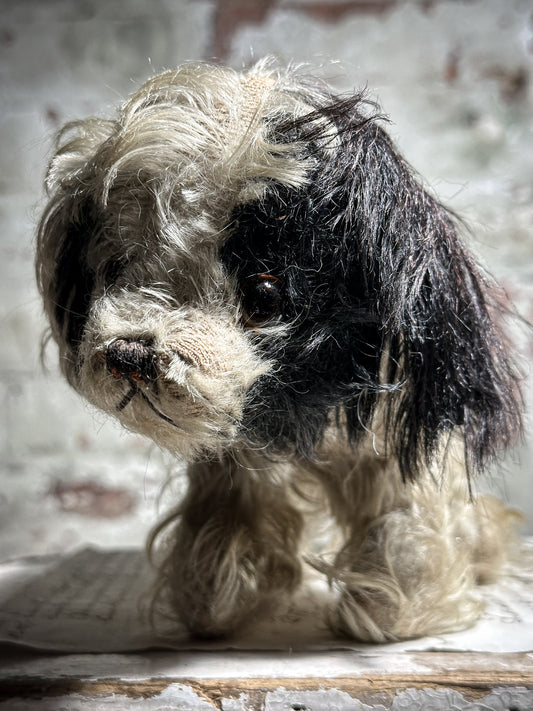 Antique Mohair Toy Terrier Dog