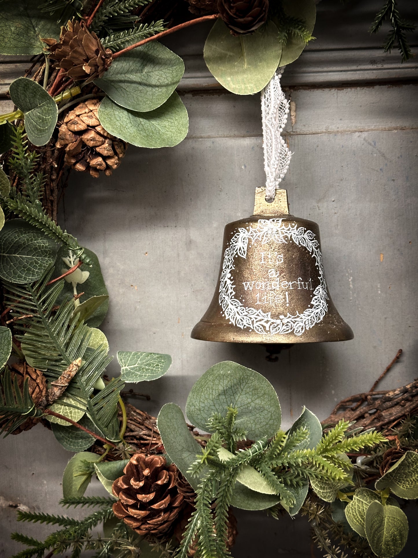 An Antique Brass Ship’s Bell With Christmas Quote