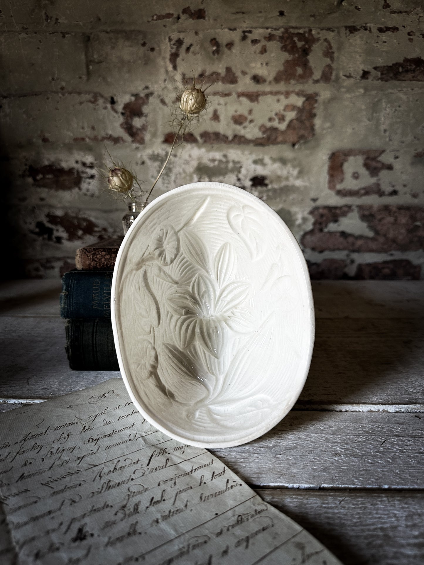 Antique Ironstone Wedgwood Lilly Jelly Mould
