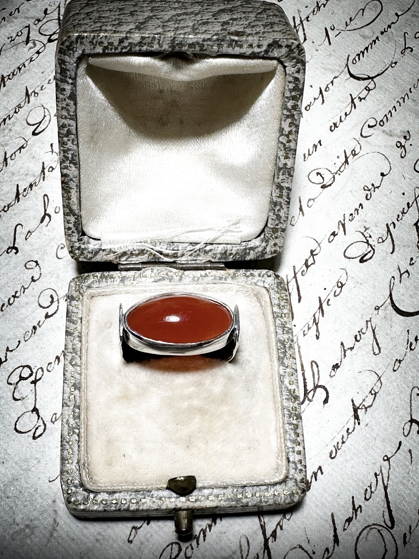 Antique Silver Carnelian Ring