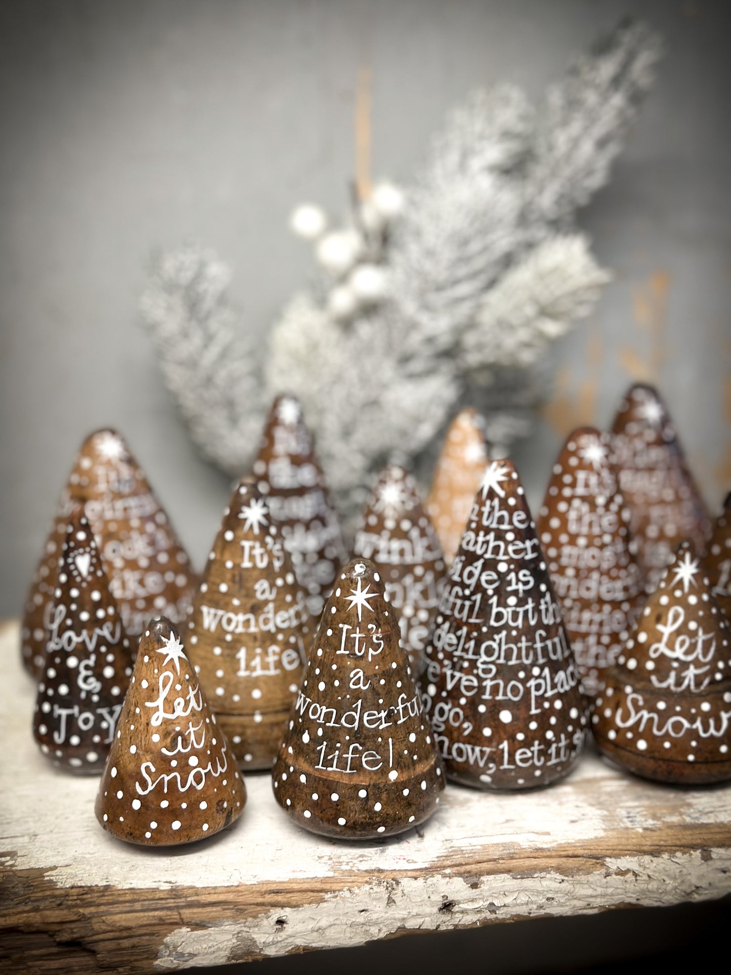 A Medium Hand Painted Antique Plumber’s Turnpin  “It’s A Wonderful Life”