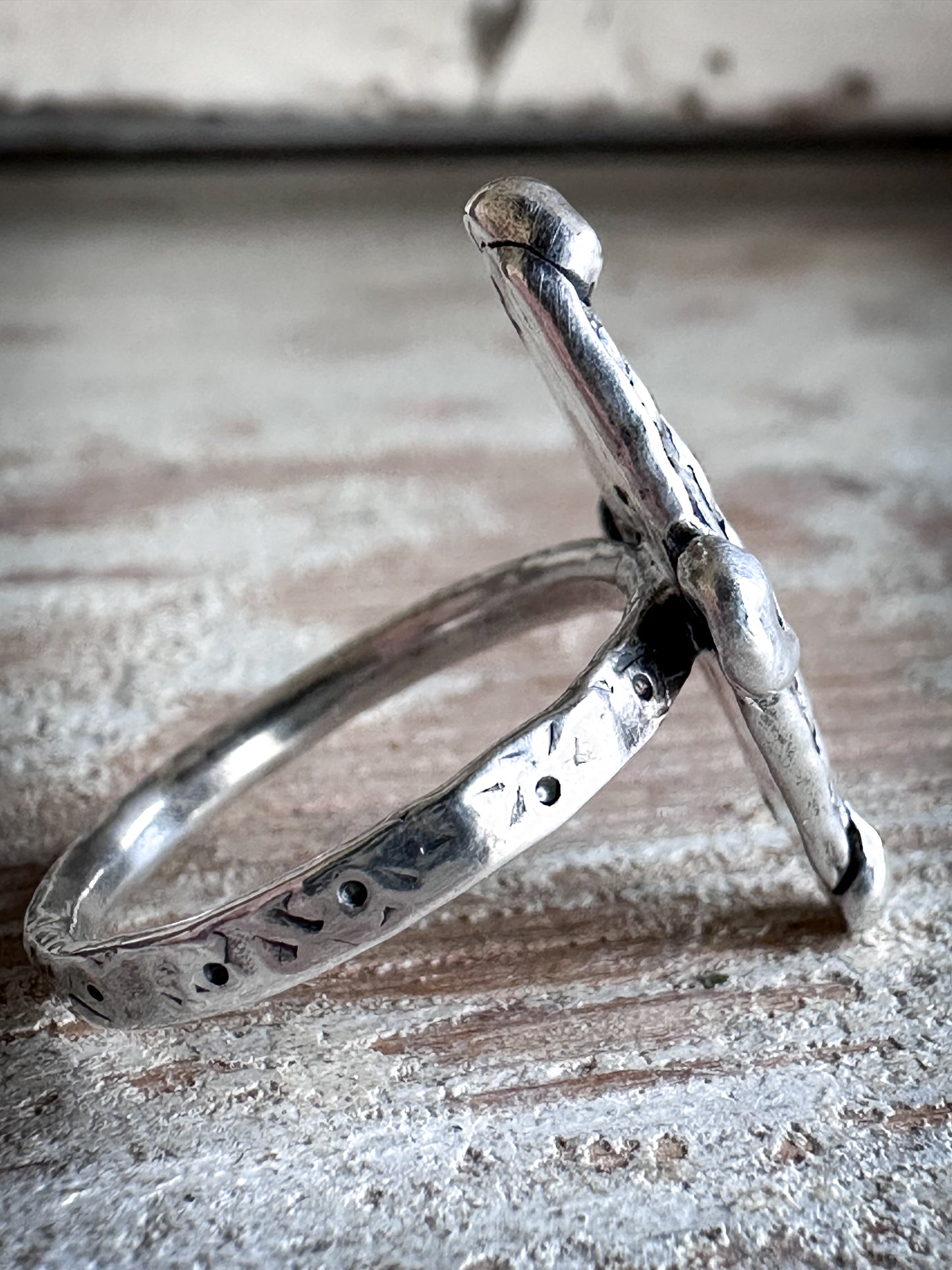 Moonlit Fern Ring – Fine Silver Fern from an Antique Wedgwood Sprig