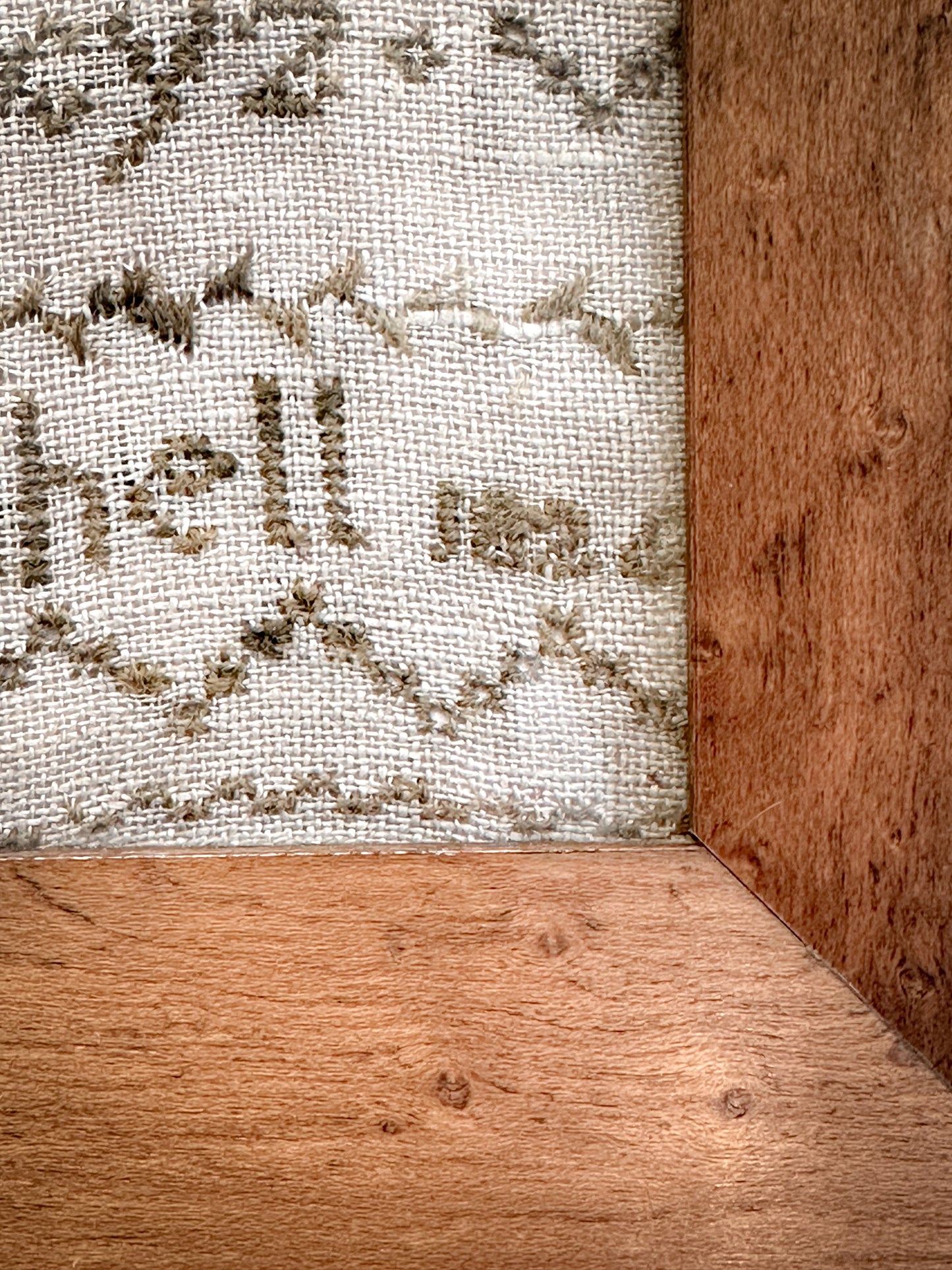 Original Framed Georgian Sampler by Mary Michell, 1824