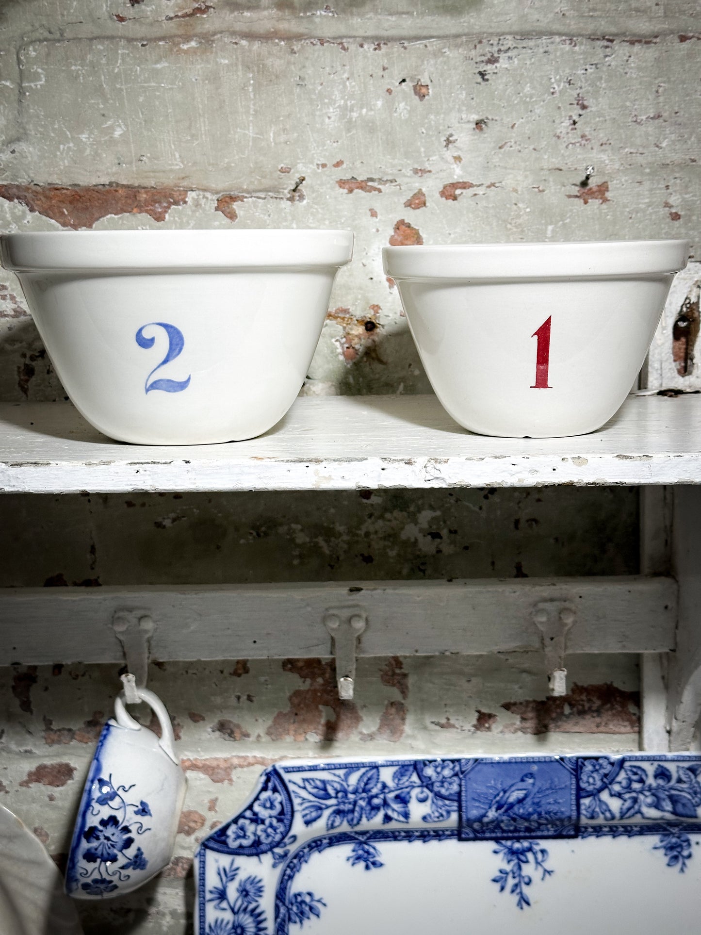 A Vintage Burleigh Pudding Bowl With Red Transfer Ware No.1