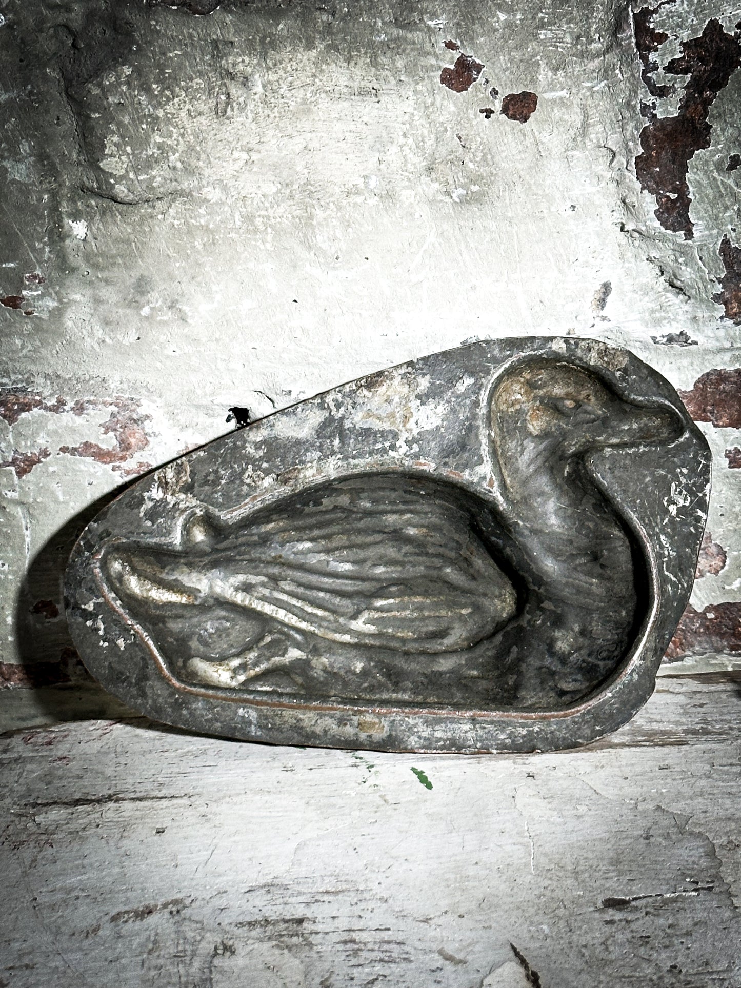 A vintage Belgium duck chocolate mould