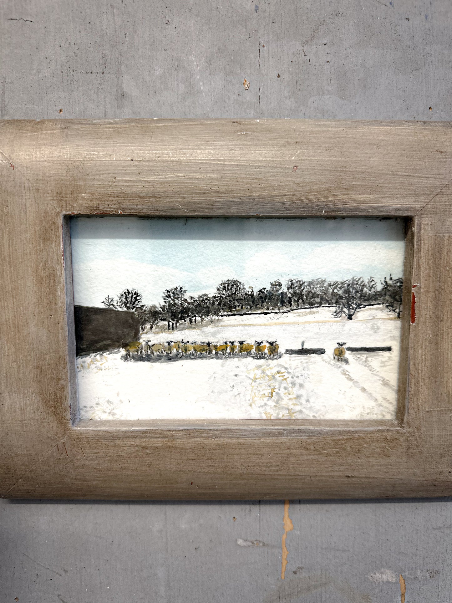 Victorian Watercolour – Pastoral Winter Scene