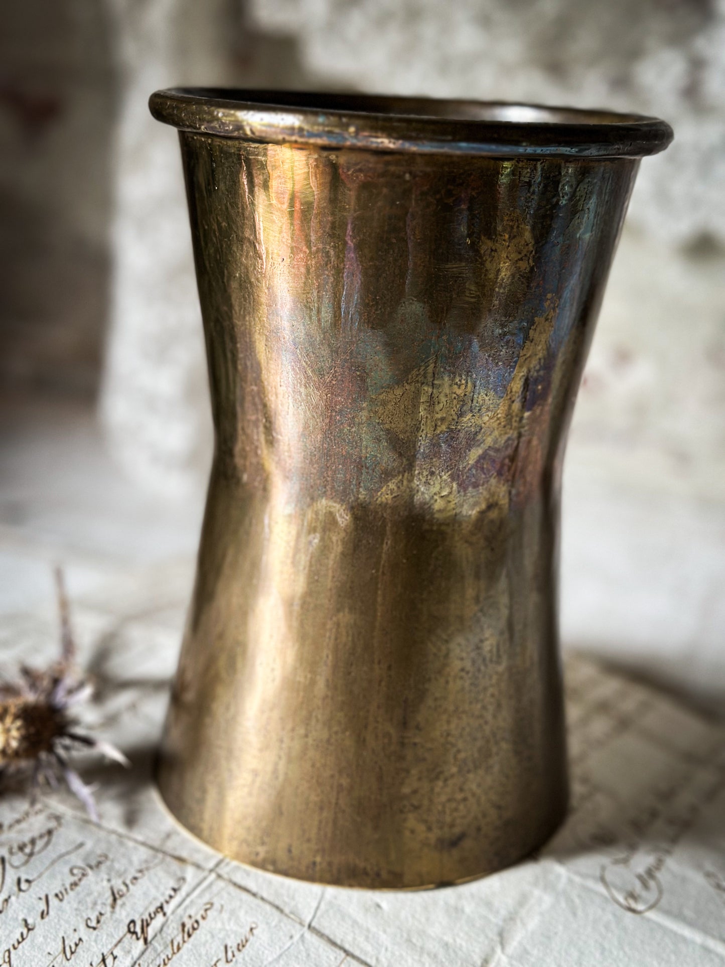 A beautiful Arts and Crafts Brass vase