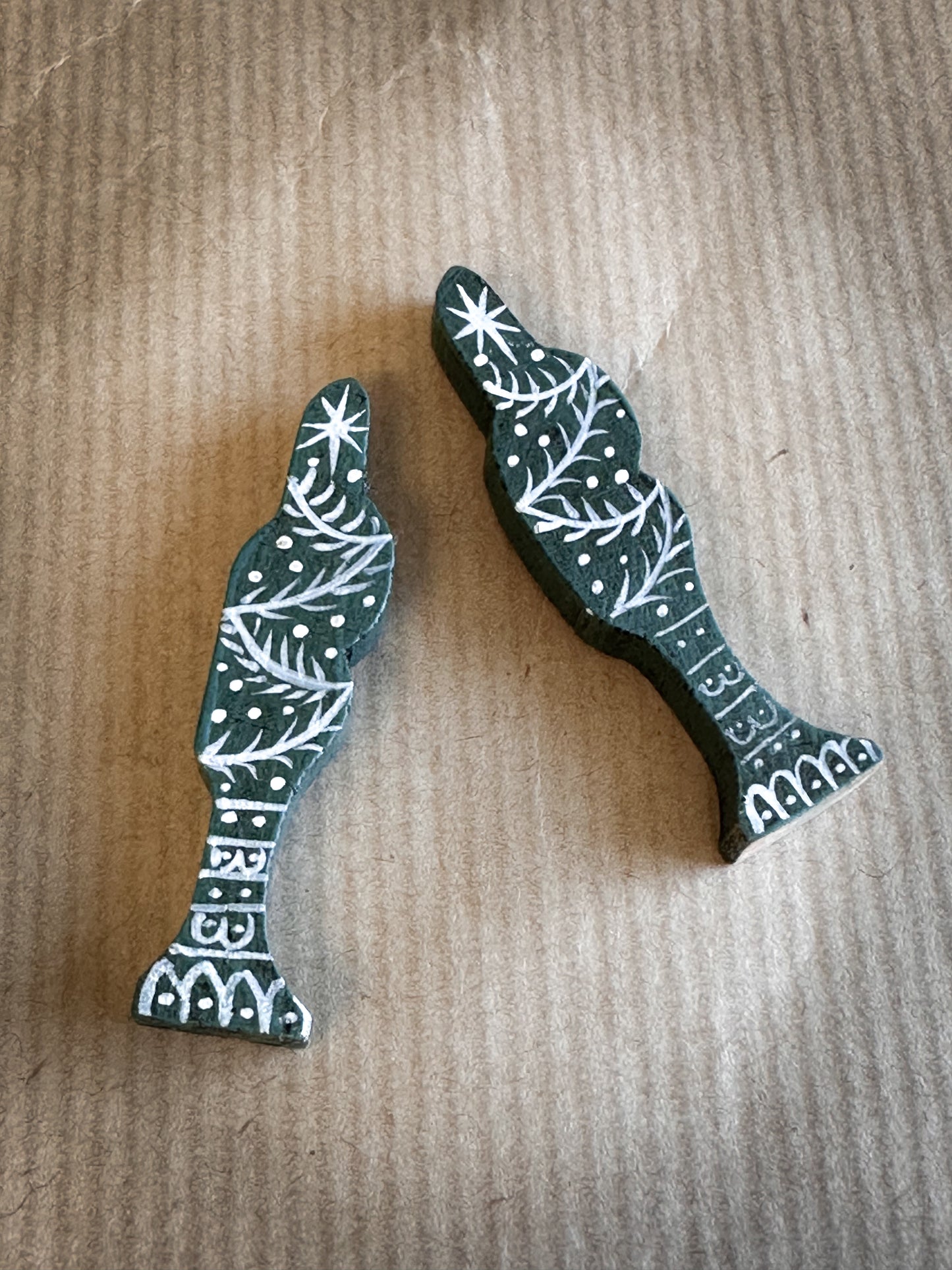 A Vintage German Reworked Erzgebirge Tree For A Christmas Putz Village