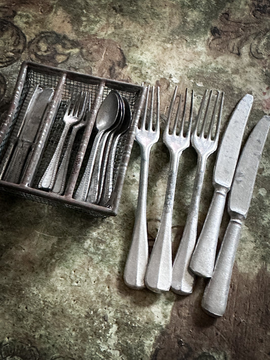 Antique German Dolls House Cutlery Set c.1900