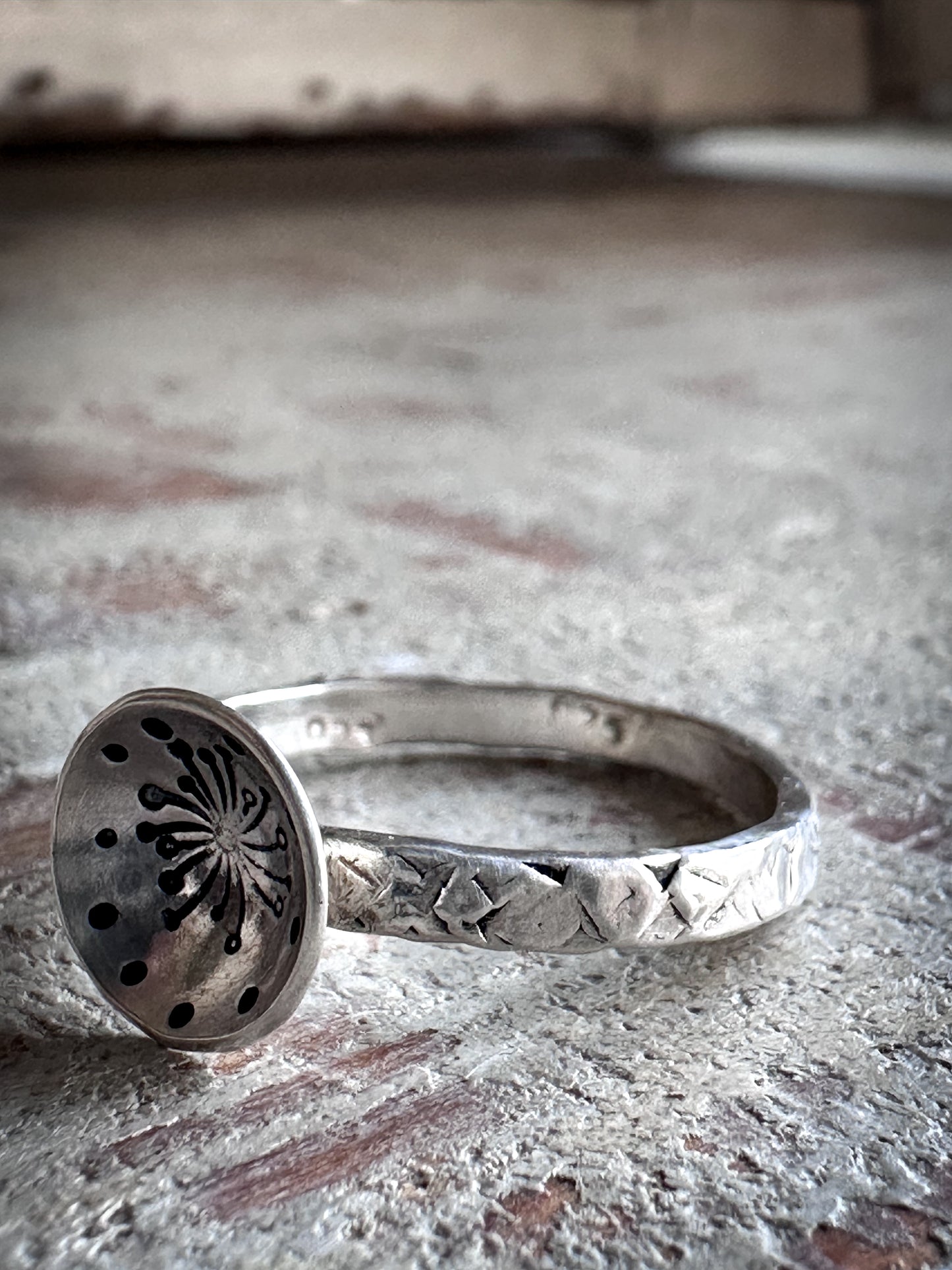 Moonflower Festival Ring Handmade Sterling Silver Wildflower Ring