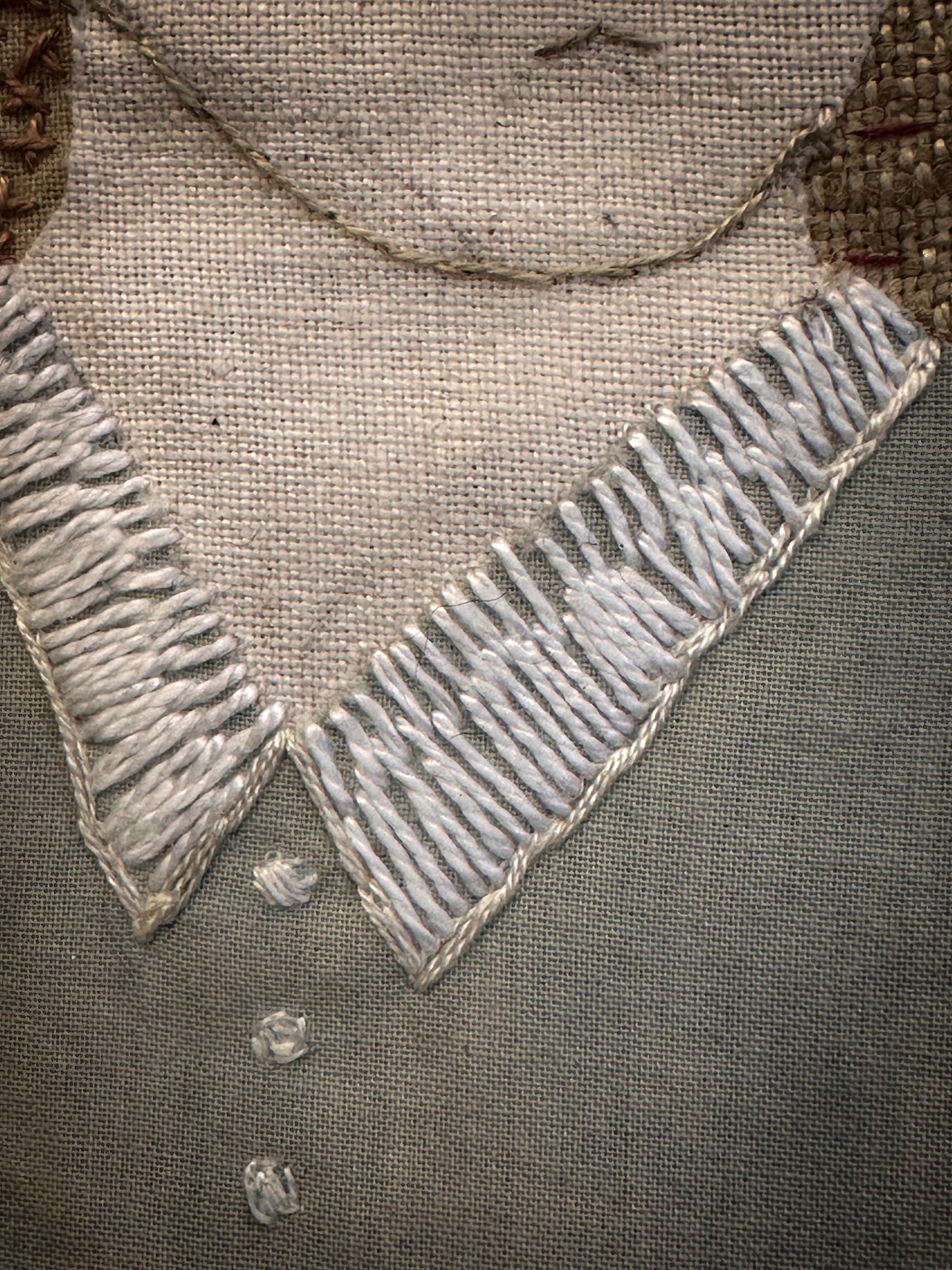 Contemporary Folk-Style Textile Portrait