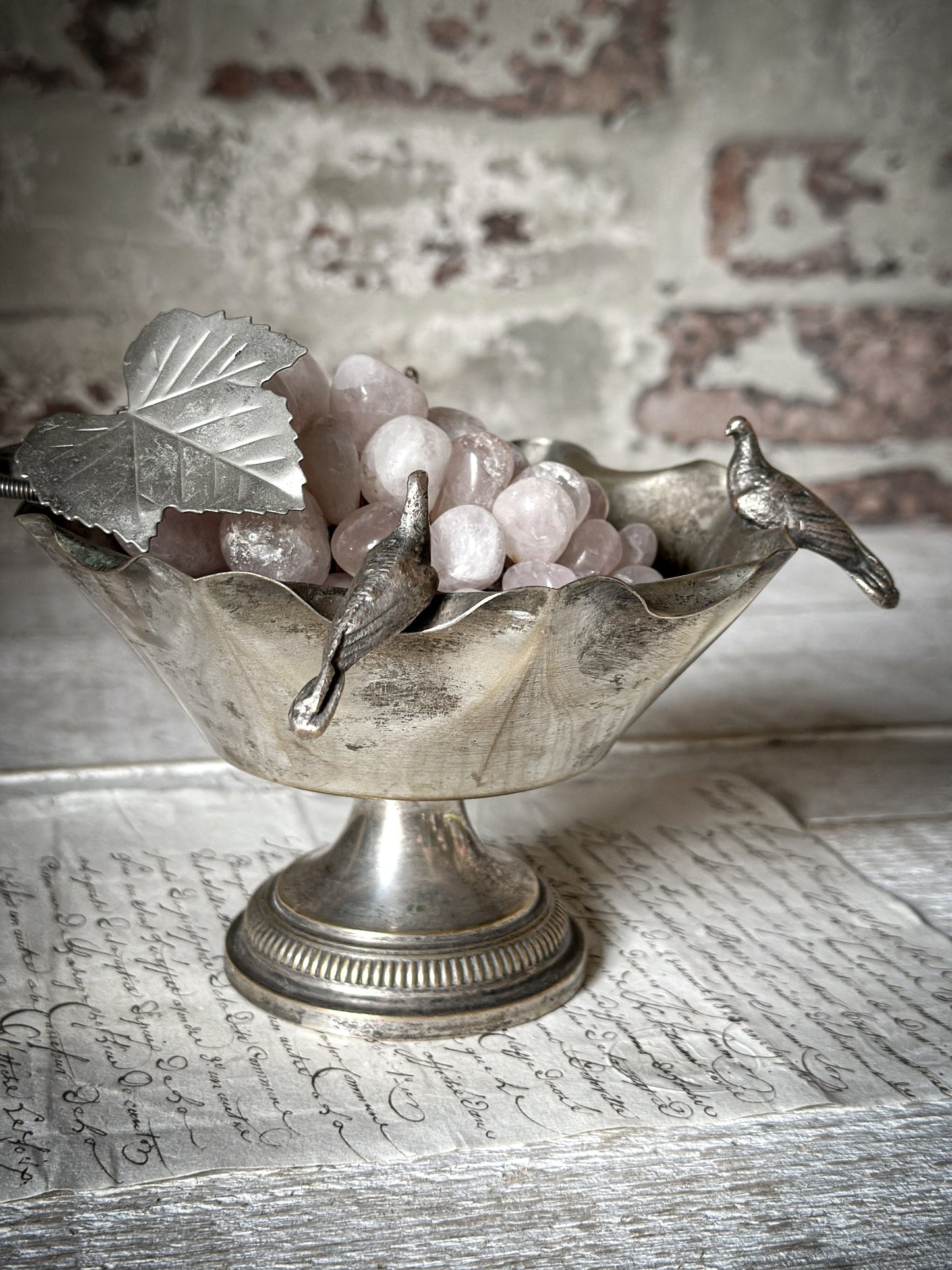 A Stunning Antique Silver Plated French Bon Bon Dish