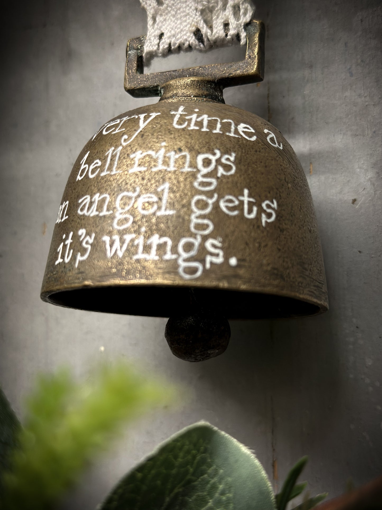 An Antique French Bell With Christmas Quote