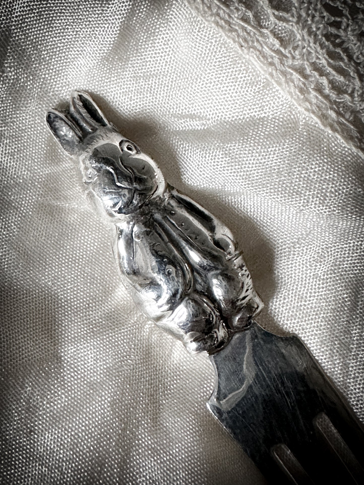 A lovely little vintage silver 925 Peter Rabbit book mark