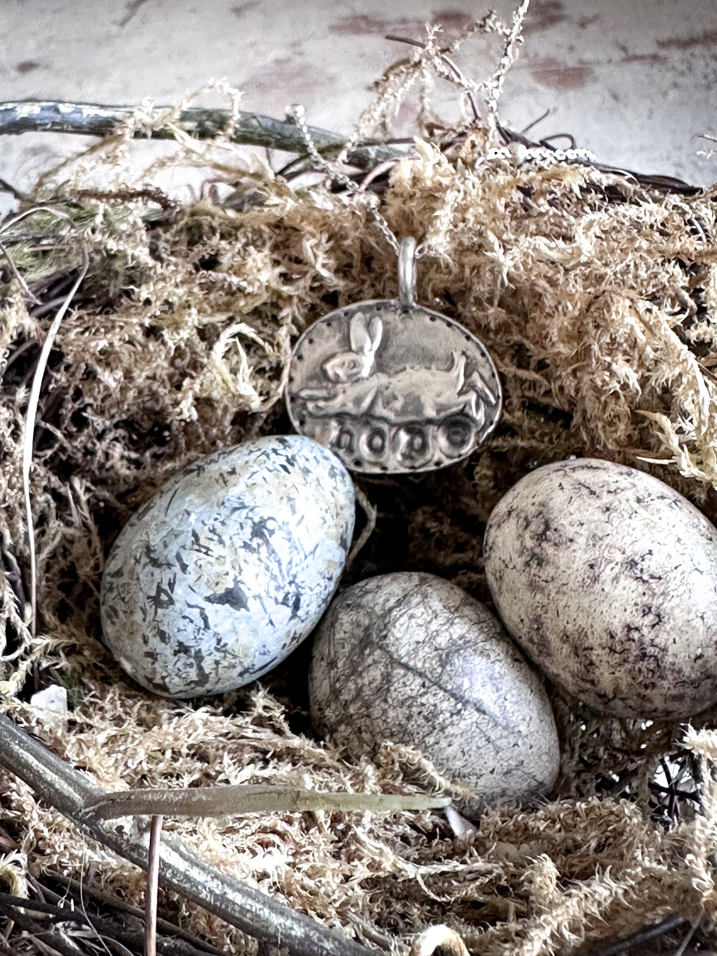 Rabbit of Hope Pendant – Handcrafted .999 Fine Silver Necklace