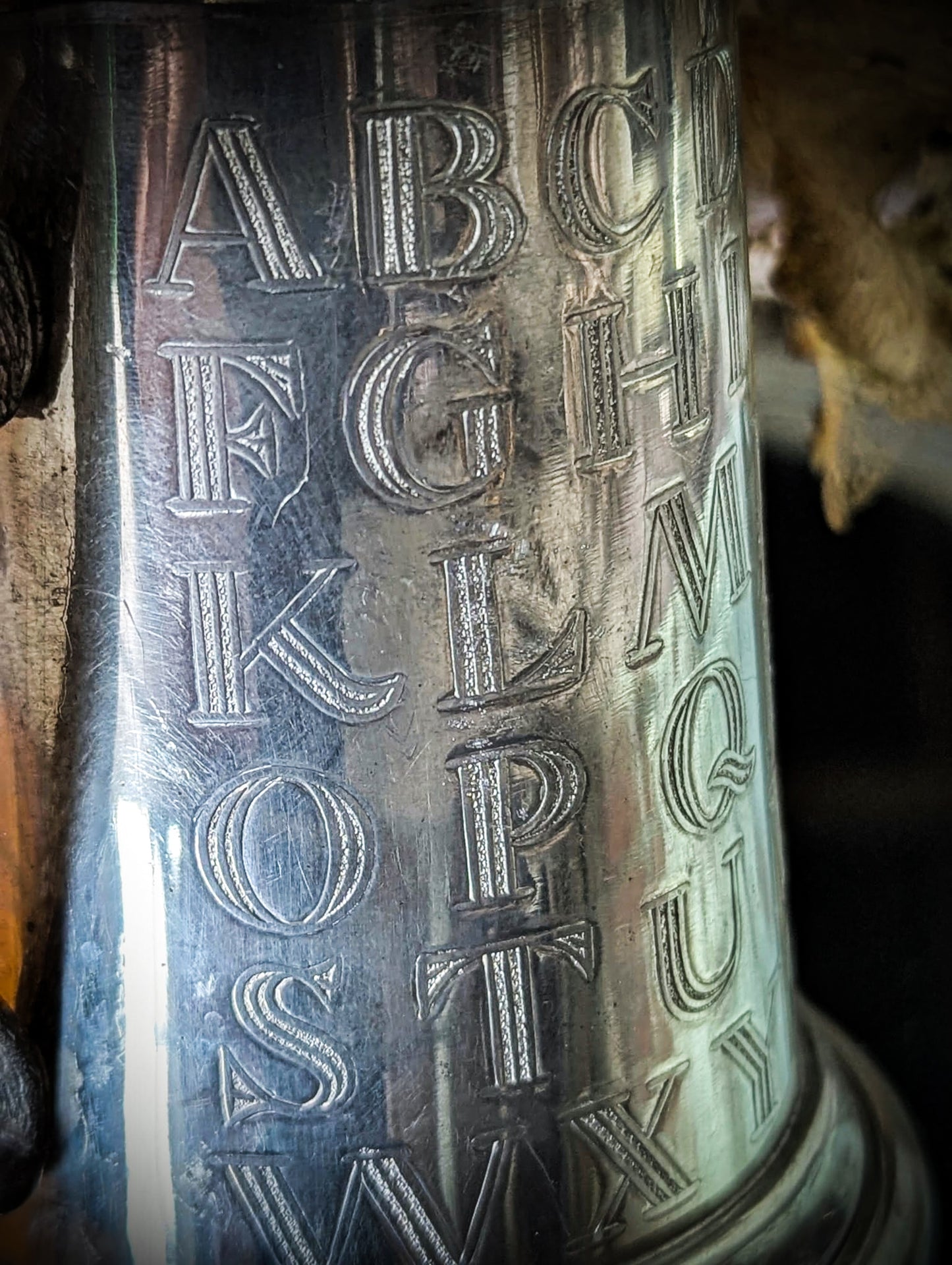 A Vintage Pewter Christening Cup