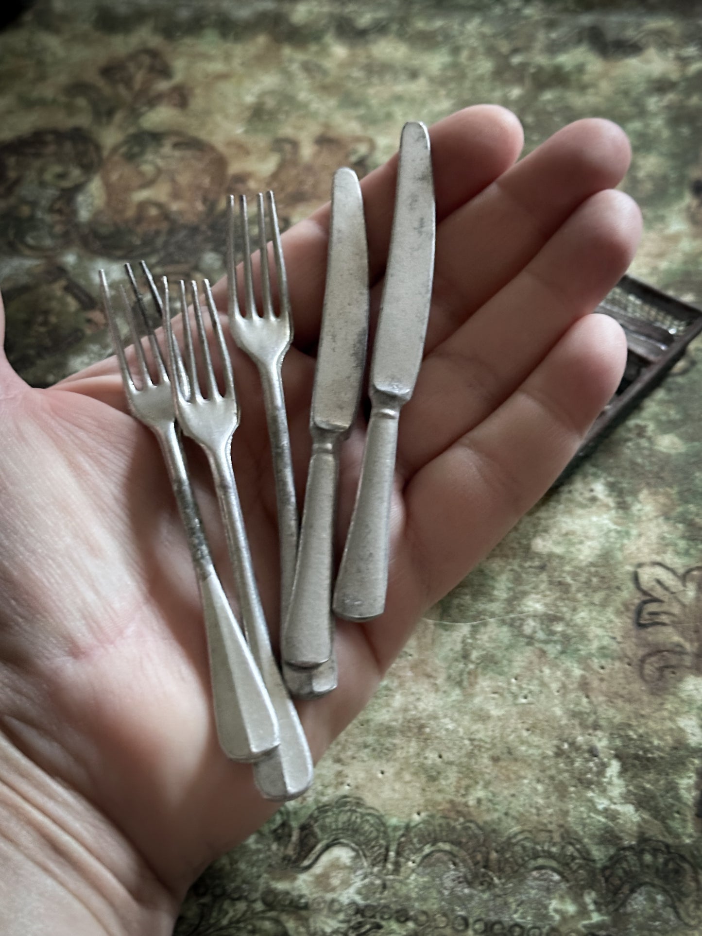 Antique German Dolls House Cutlery Set c.1900