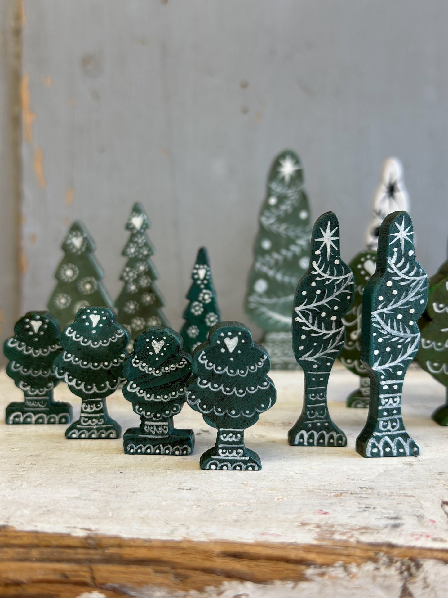 A Vintage German Reworked Erzgebirge Tree For A Christmas Putz Village