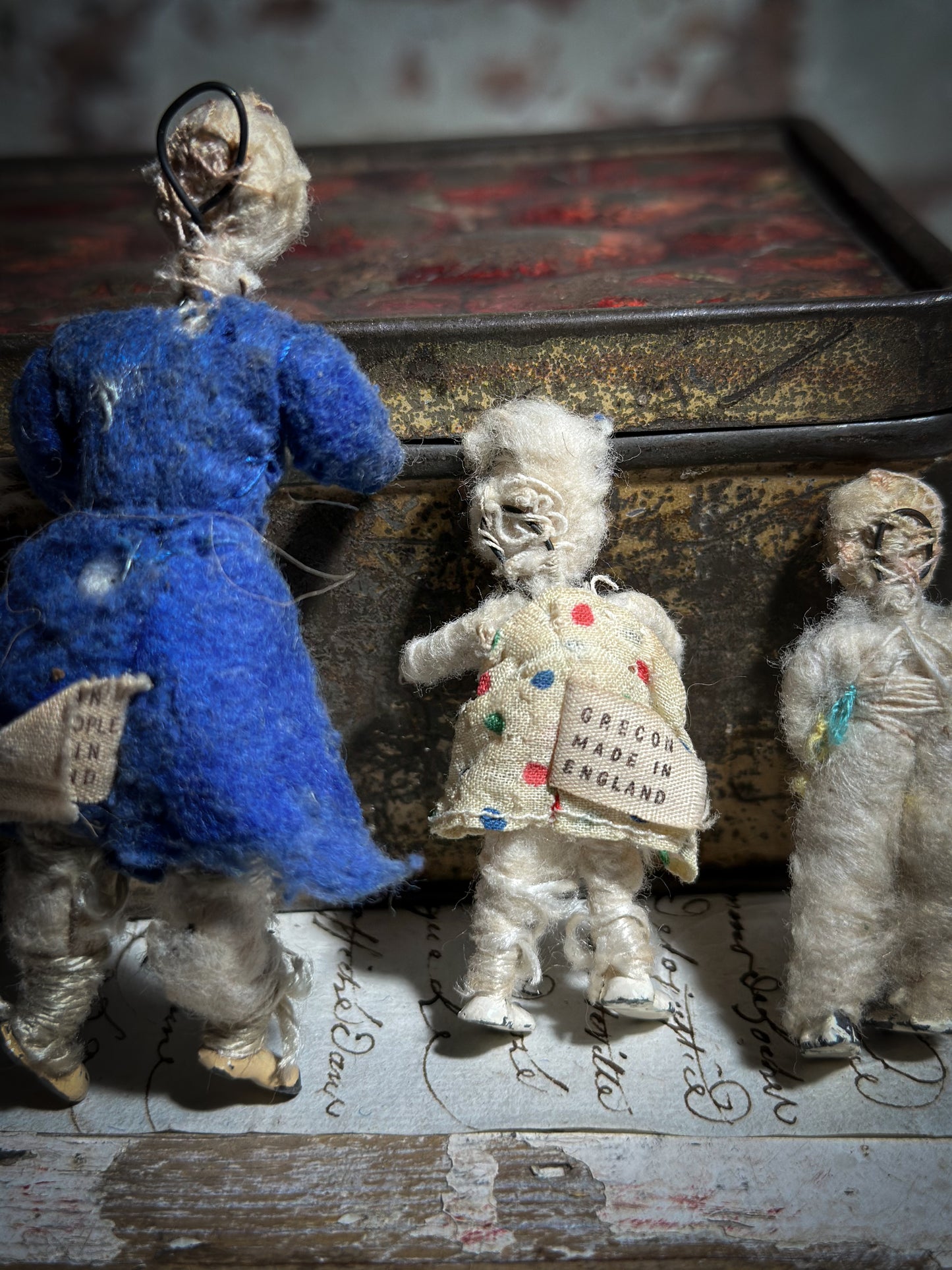 A family of 1930’s Doll’s house toy dolls by Drecon