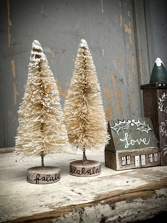 A Medium Painted Bottle Brush Tree “Falalalalalalalala”