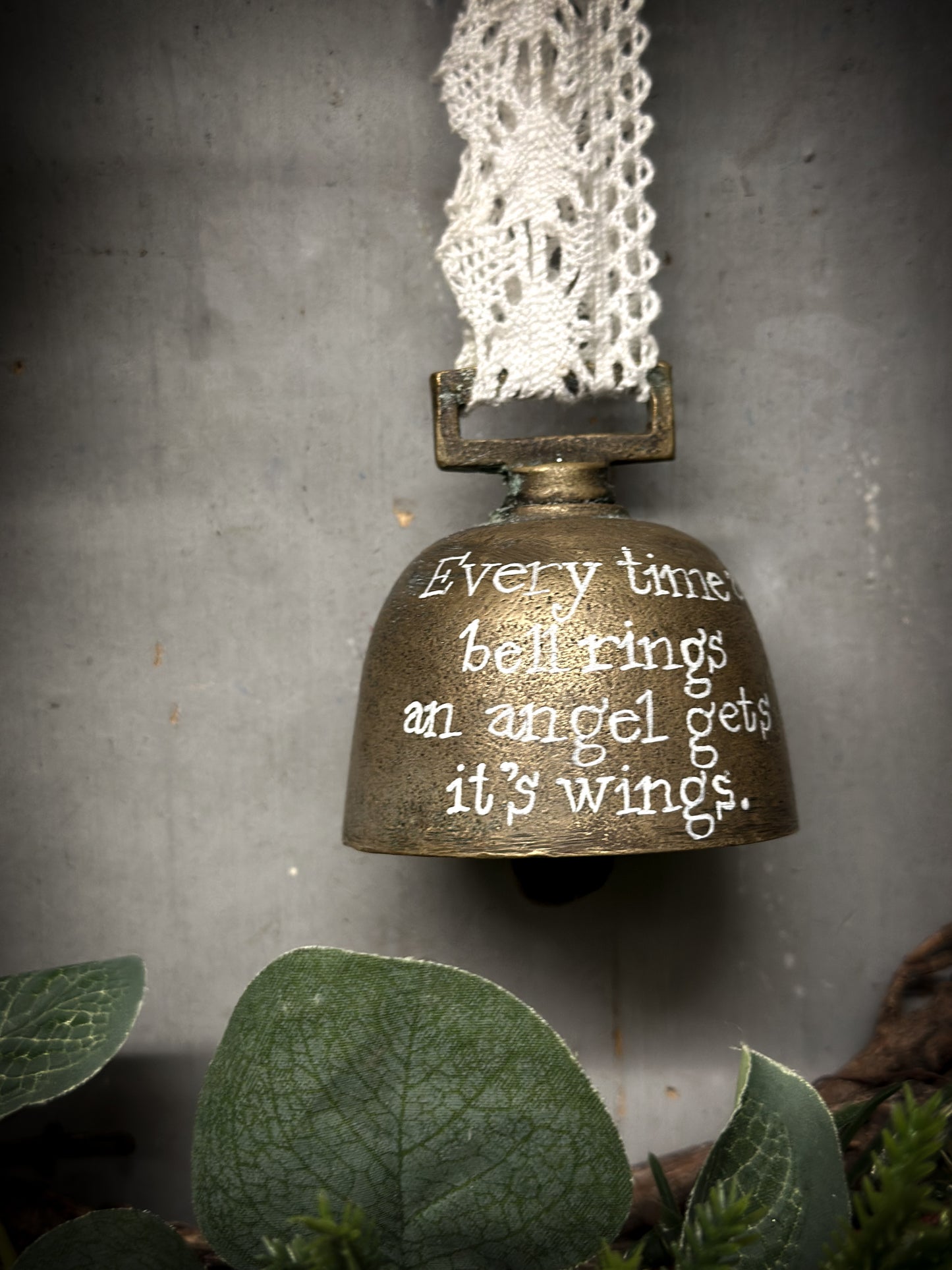 An Antique French Bell With Christmas Quote