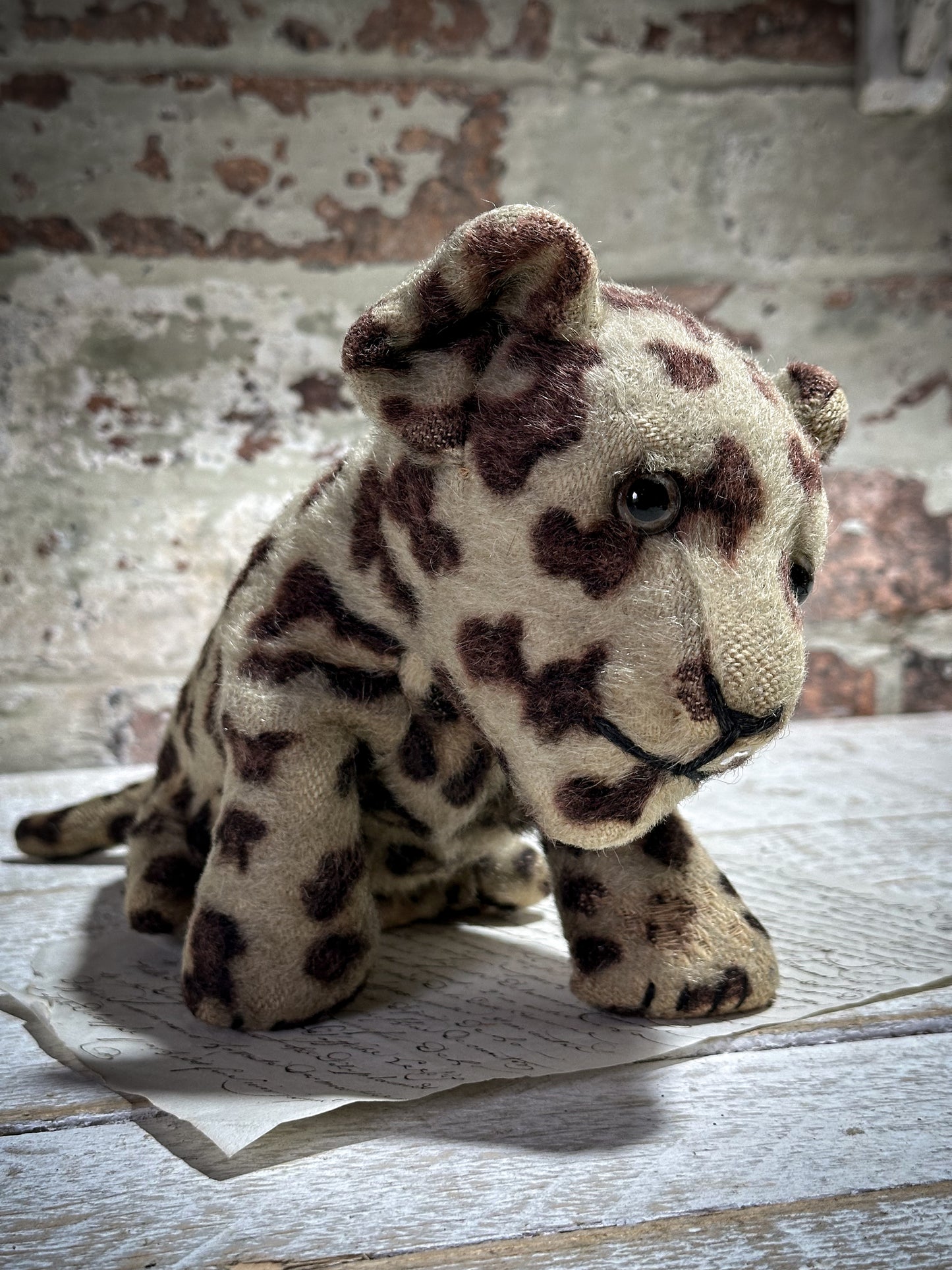 Antique Mohair Toy Leopard