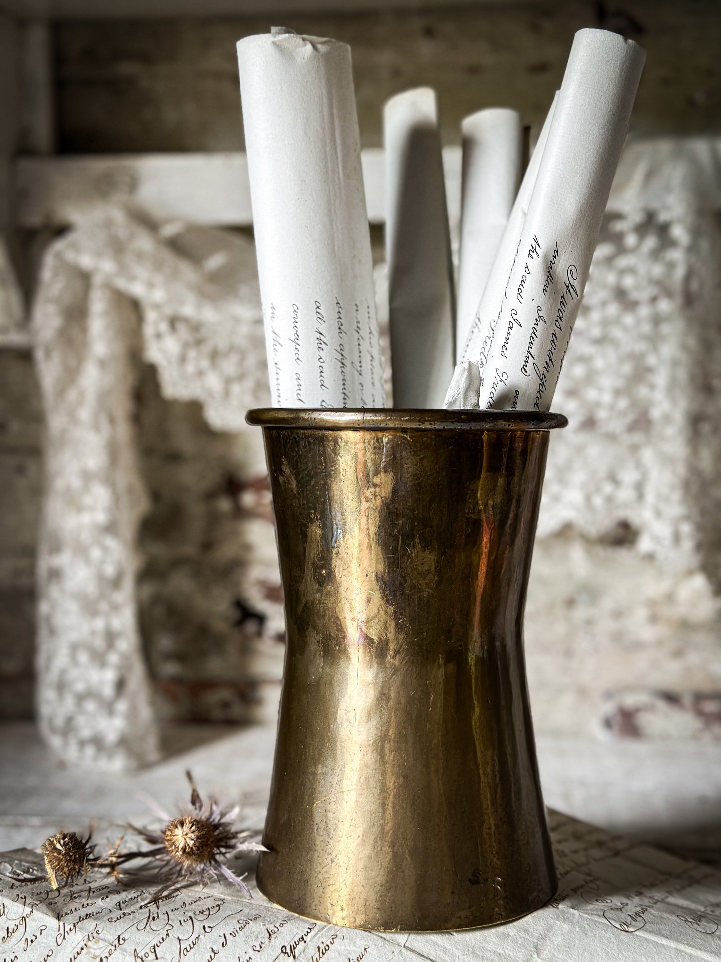 A beautiful Arts and Crafts Brass vase