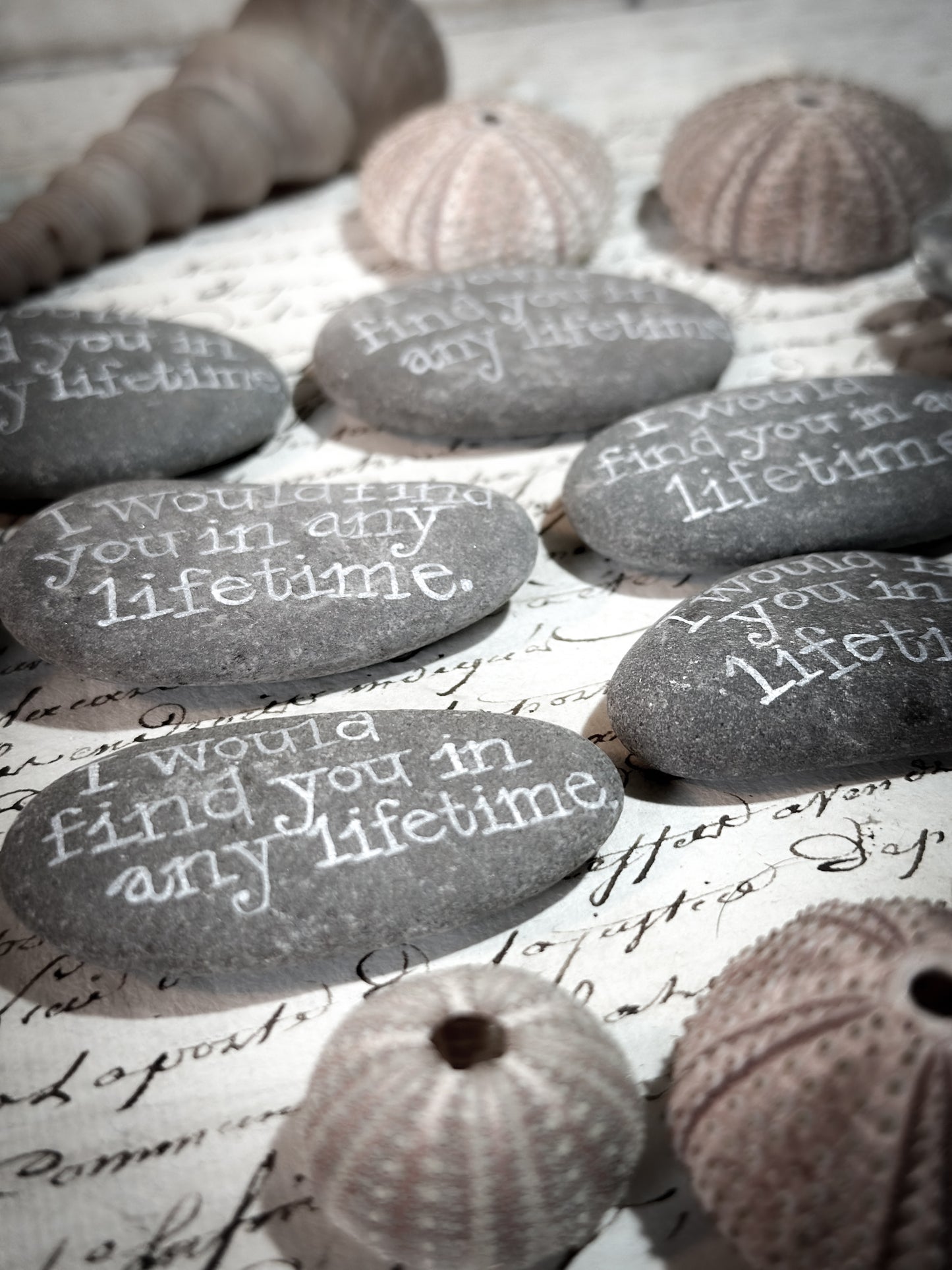 A Pocket Pebble Hand Painted with an Inspirational Quote