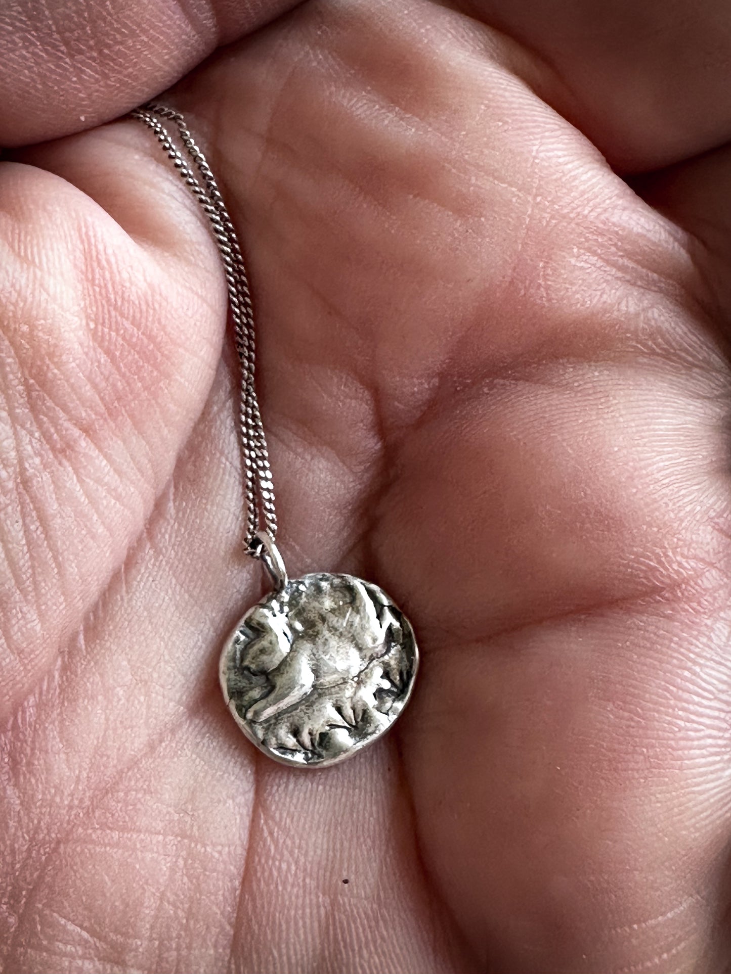 Meadow Rabbit Pendant – Handcrafted .999 Fine Silver Necklace