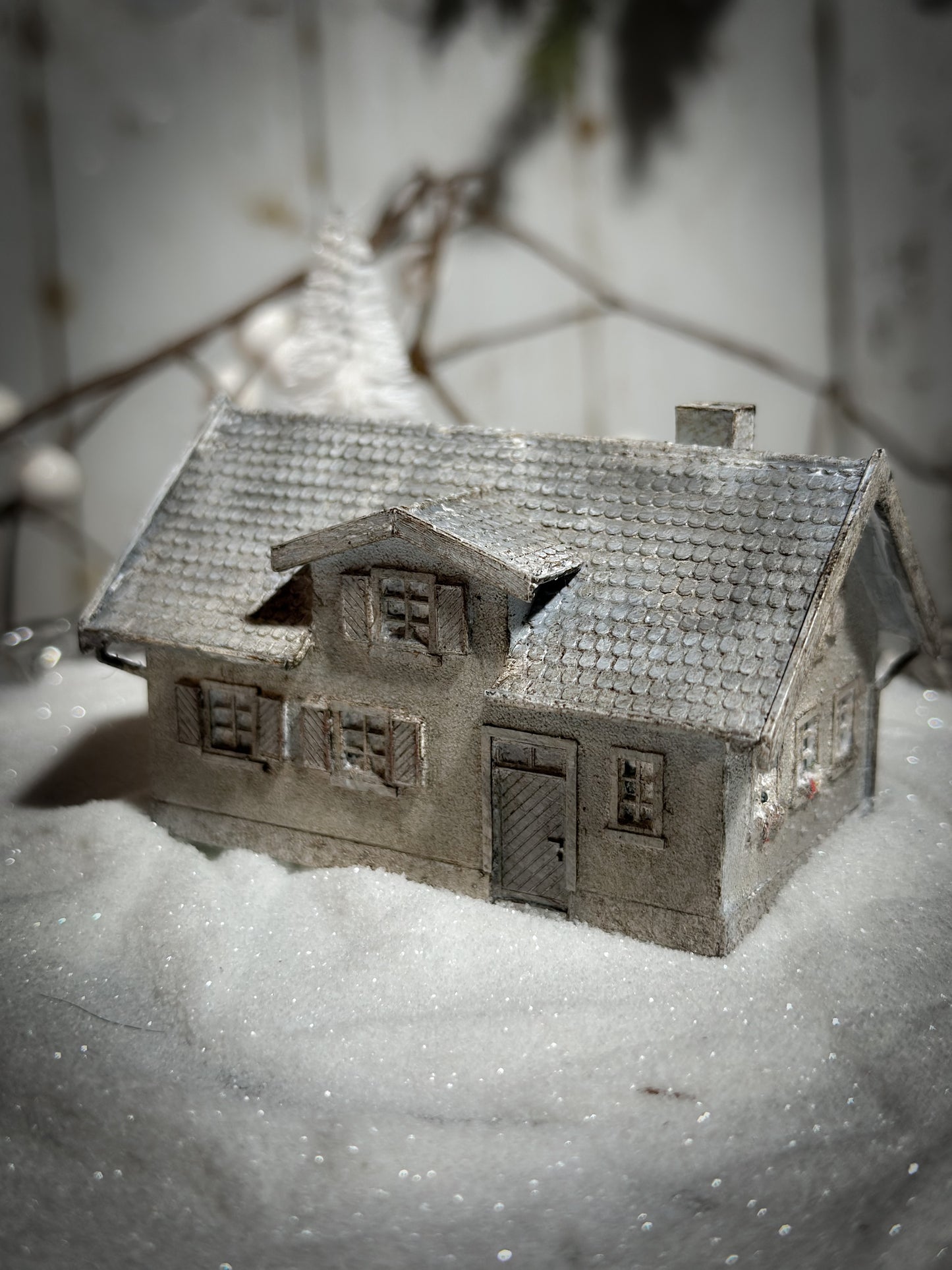 A reworked vintage model German Putz cottage