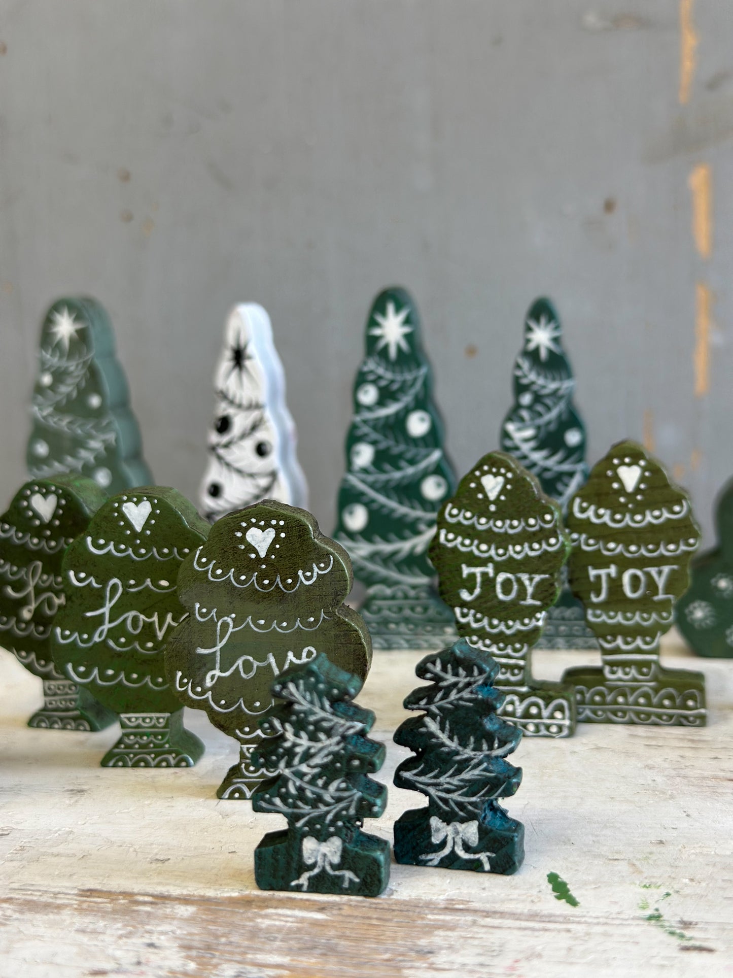 A Vintage German Reworked Erzgebirge Tree For A Christmas Putz Village