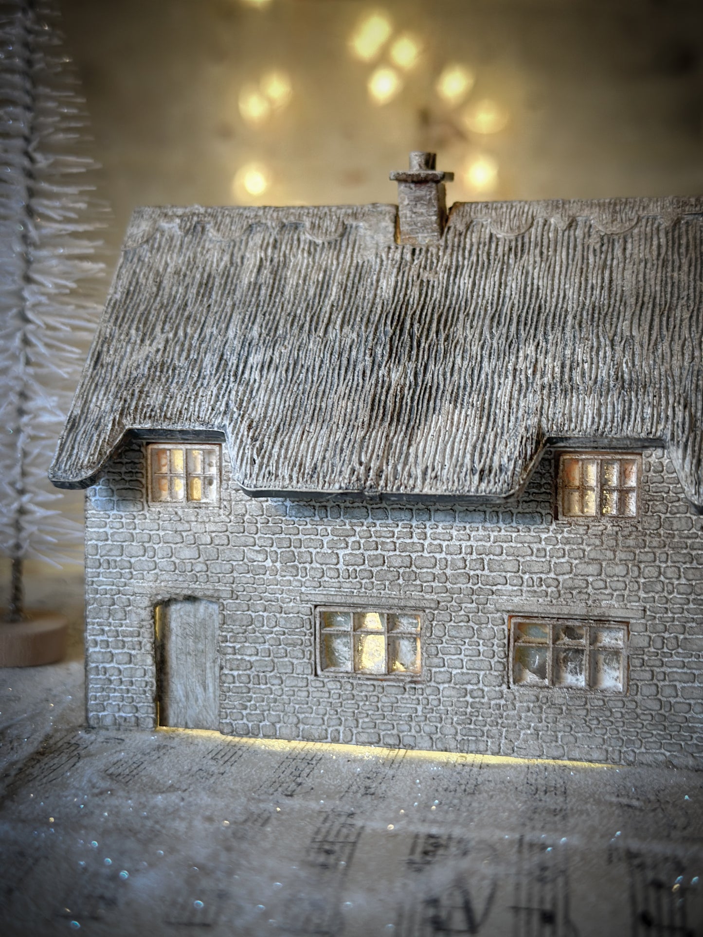A reworked 1950’s model German Putz thatched cottage