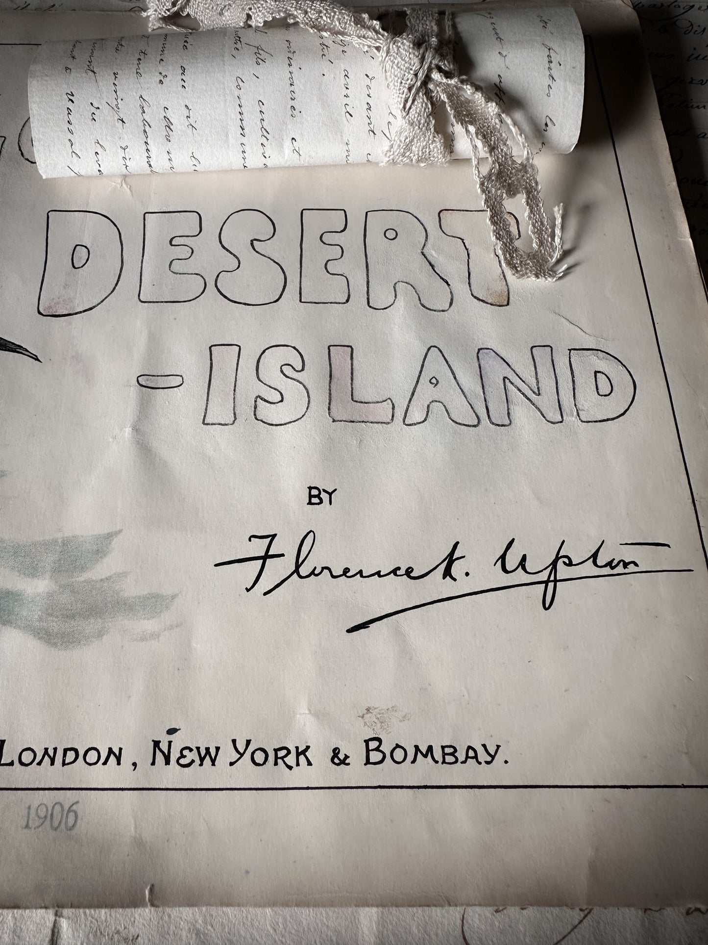 1906 FIRST EDITION "Gollie's Desert-Island" Florence Upton. Published by Longmans Green.