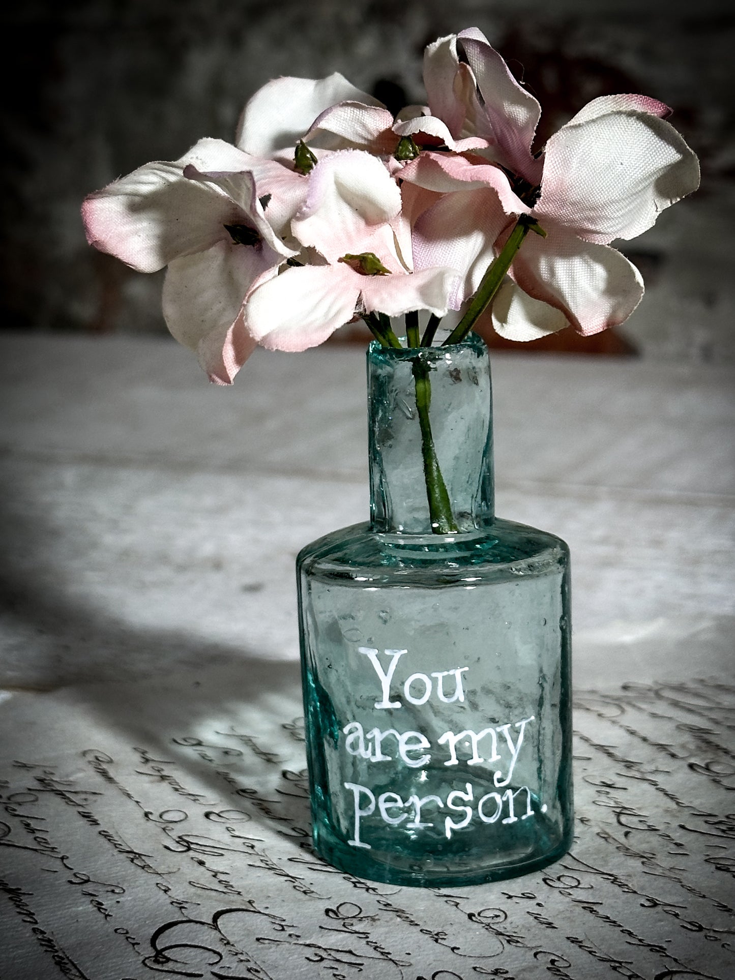 A Victorian Glass Ink Bottle Vase Gift for a Gardener