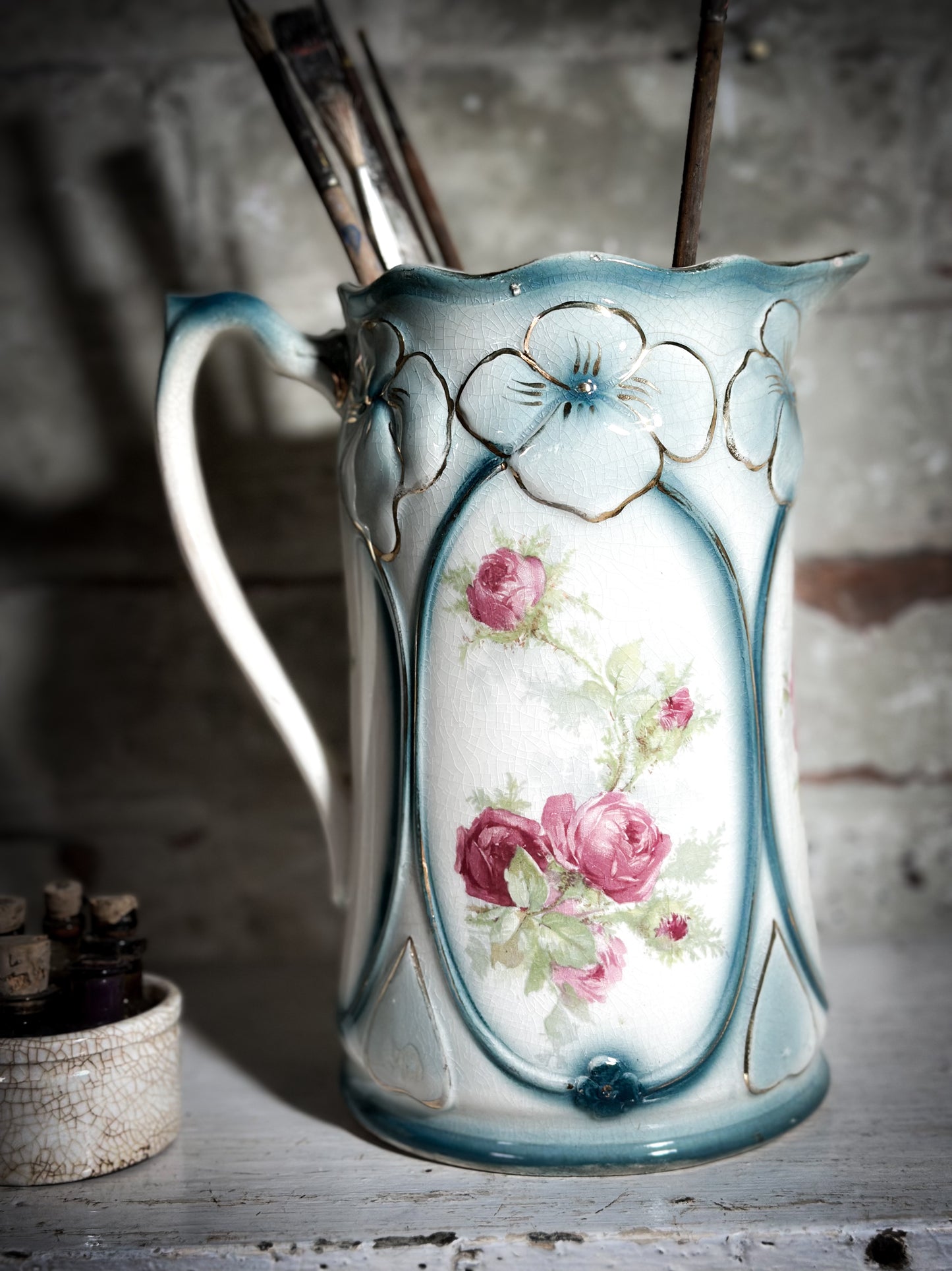 Victorian Rose Chintz Water Jug