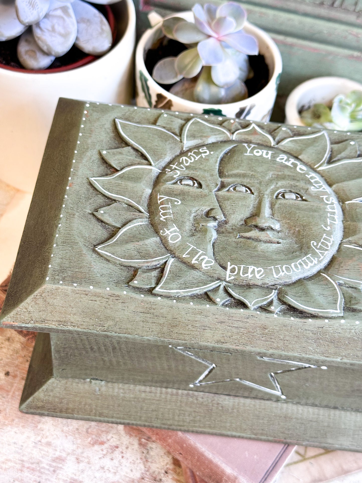 “You Are My Sun, My Moon and All My Stars” – Hand Painted Wooden Box