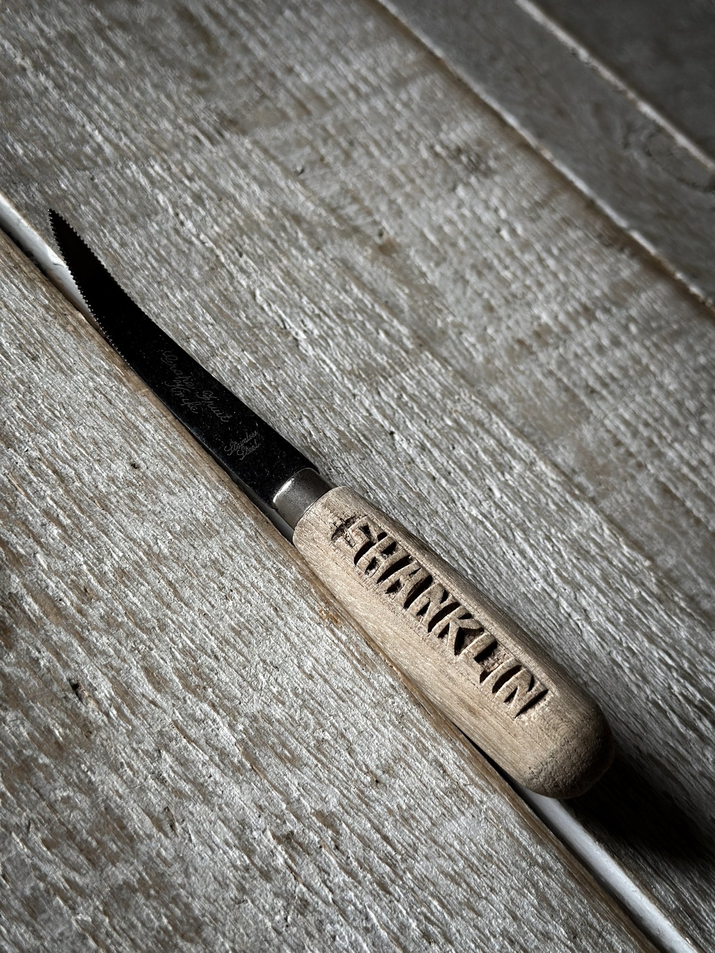 Vintage Treen Grapefruit Knife – wooden Hand-Carved Shanklin Isle of Wight Souvenir