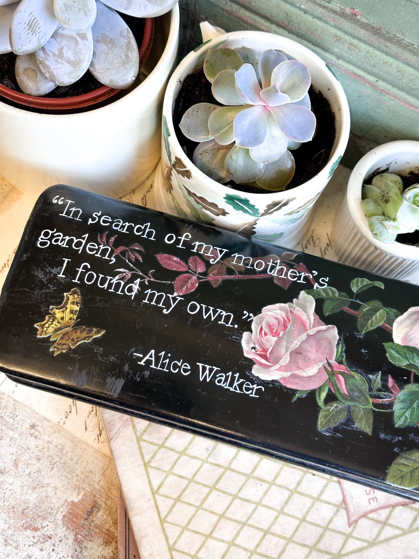 “In Search of My Mother’s Garden…” – Victorian Lacquered Glove Box