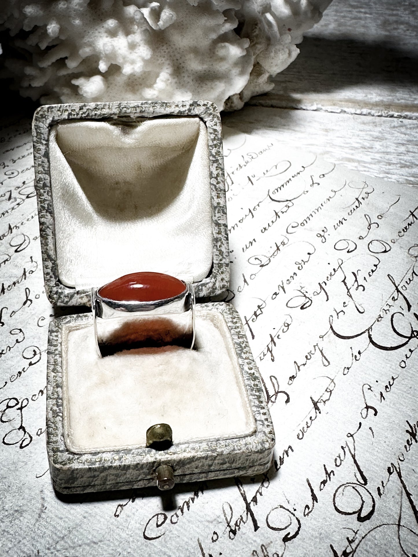 Antique Silver Carnelian Ring