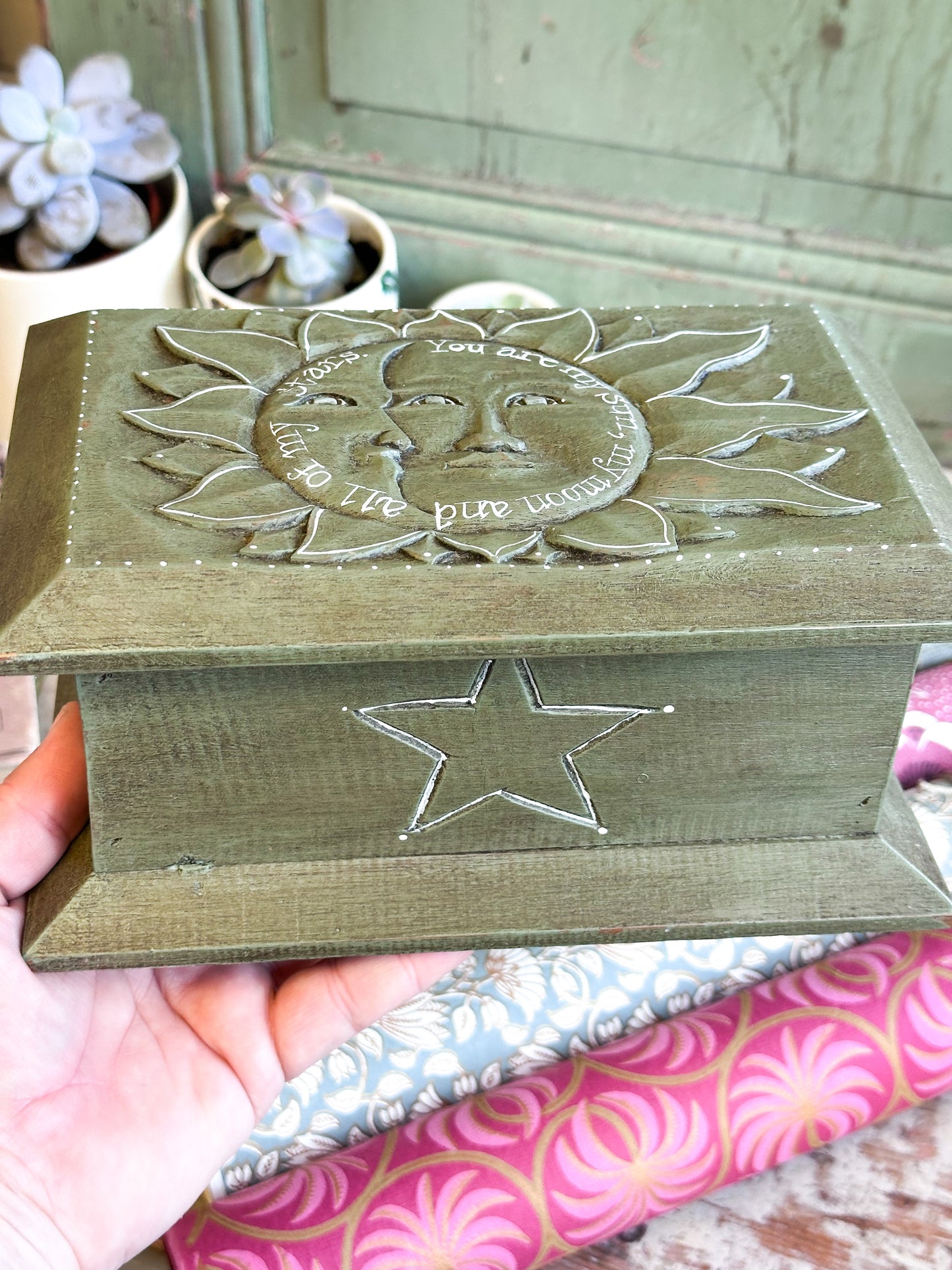 “You Are My Sun, My Moon and All My Stars” – Hand Painted Wooden Box