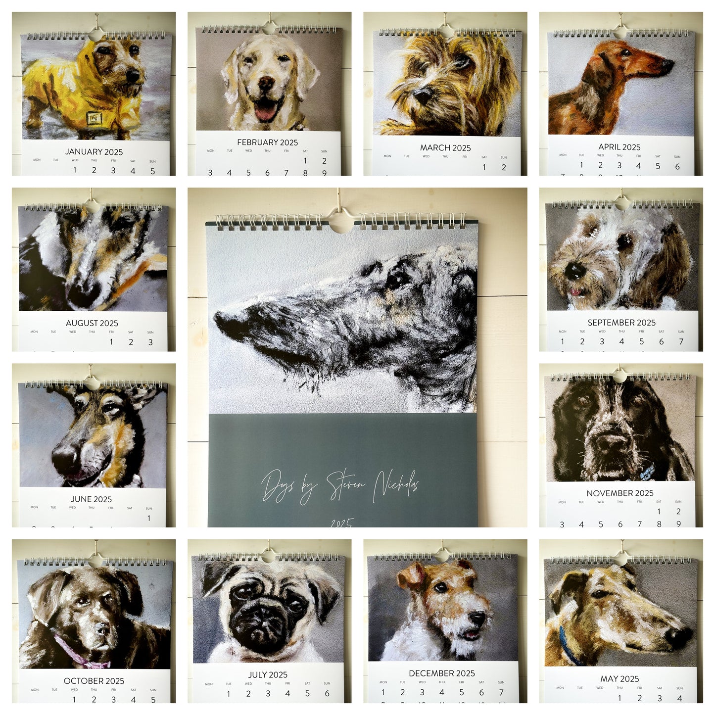 “Dogs” by Steven Nicholas Calendar 2025