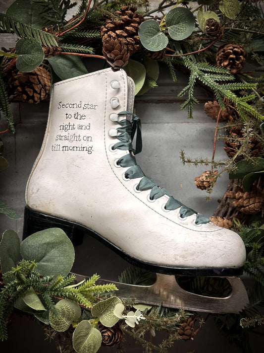 A Beautiful Vintage Christmas Ice Skate Wreath
