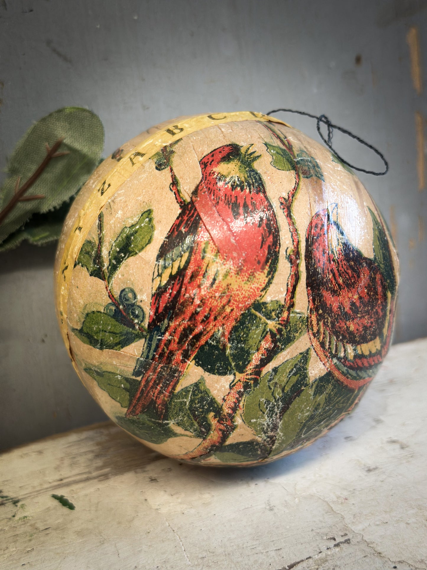 Victorian Papier-Mâché Alphabet Rattle Ball (c.1890–1910)
With Noted Oral History of Bletchley Museum Association