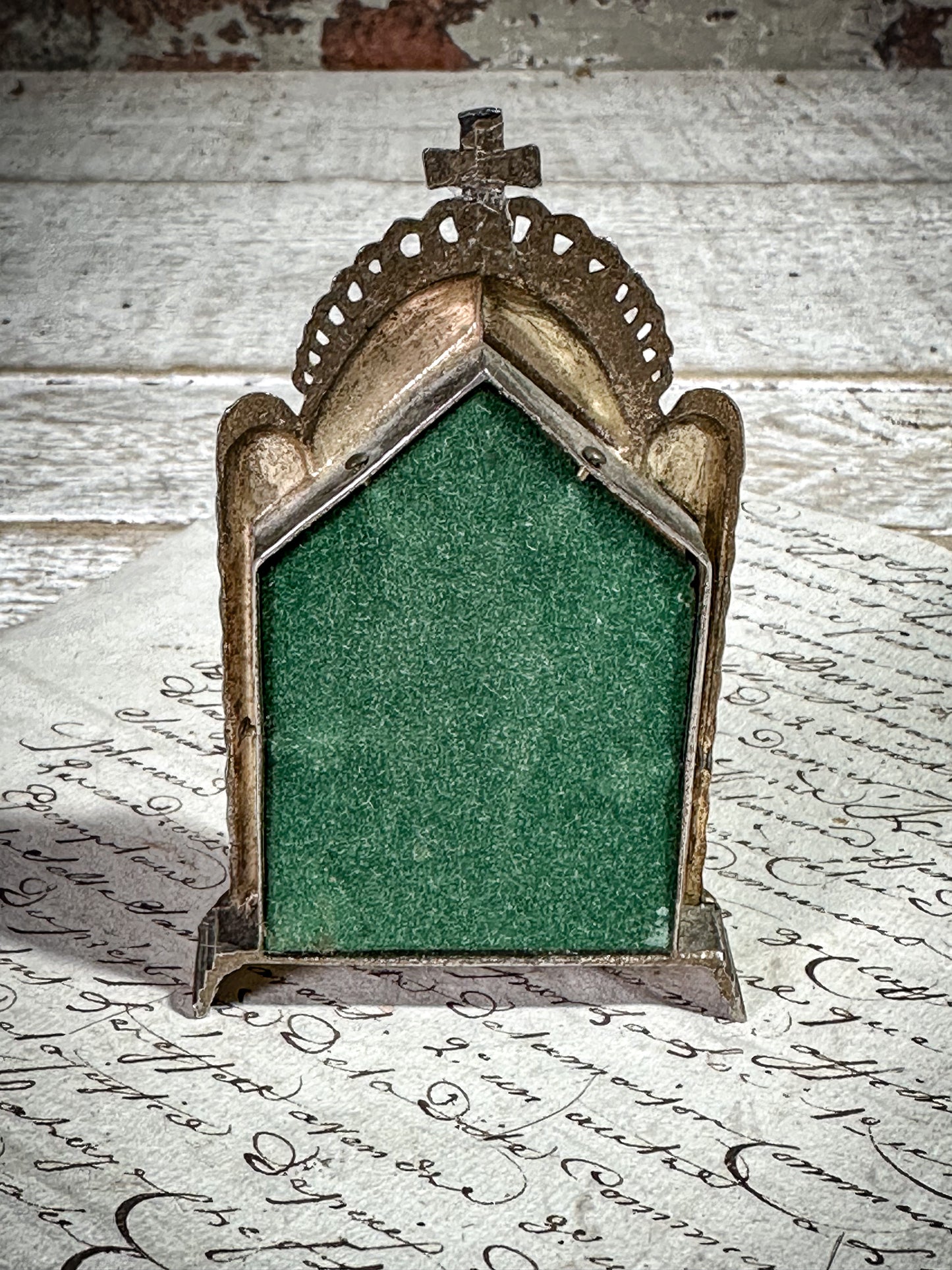 Antique French miniature Shrine