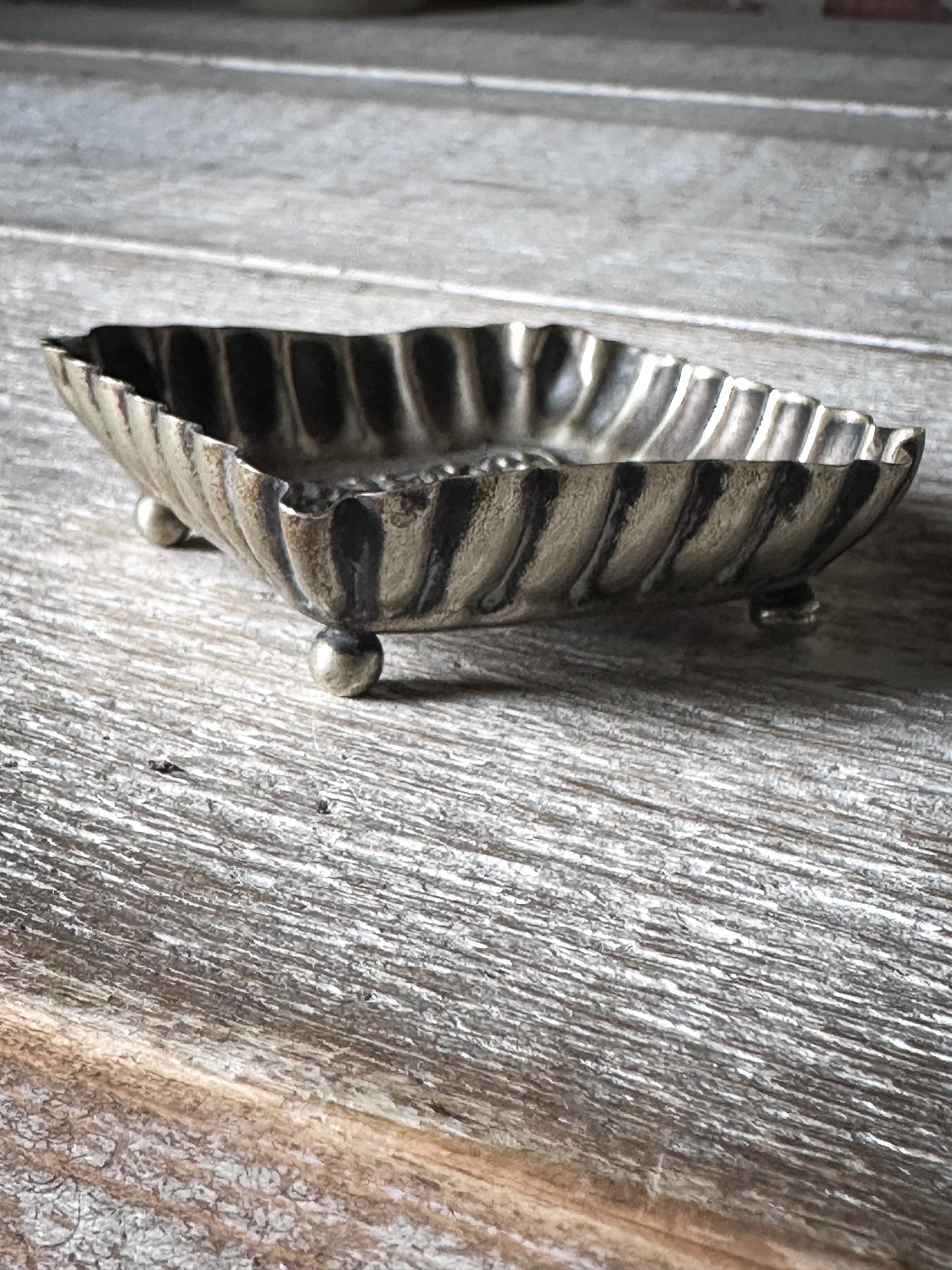 Victorian Silver Plated Trinket Dish | Registered Design No. 63218 | Antique Pin Tray